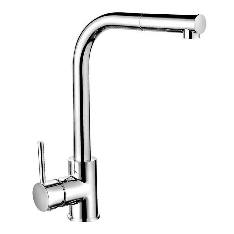 Reginox Tuscany 1.5 Bowl Undermount Ceramic Sink & Waste Kit and Vellamo Savu Mono Pull Out Kitchen Mixer