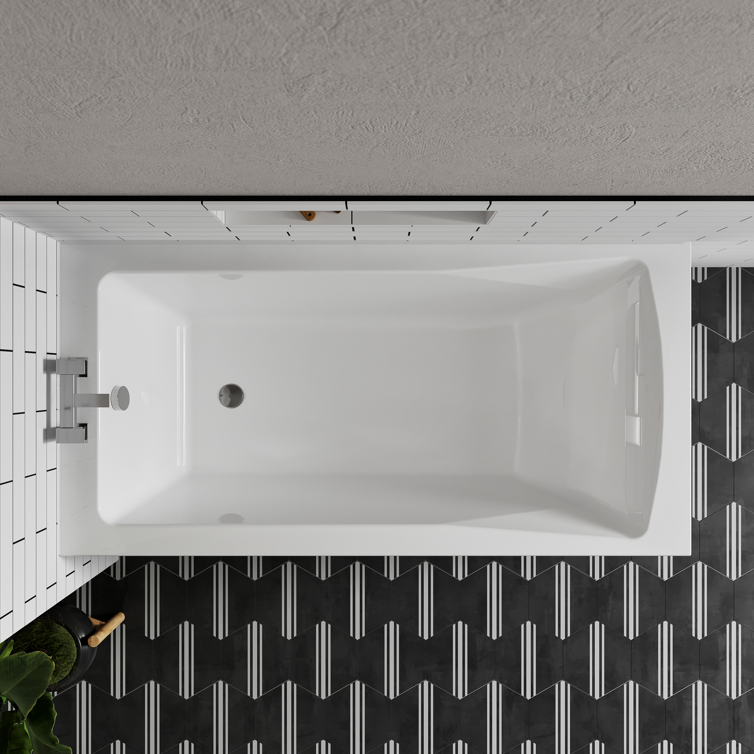 Emily Compact Bathroom Suite with Rimless Toilet & Space Saving Bath