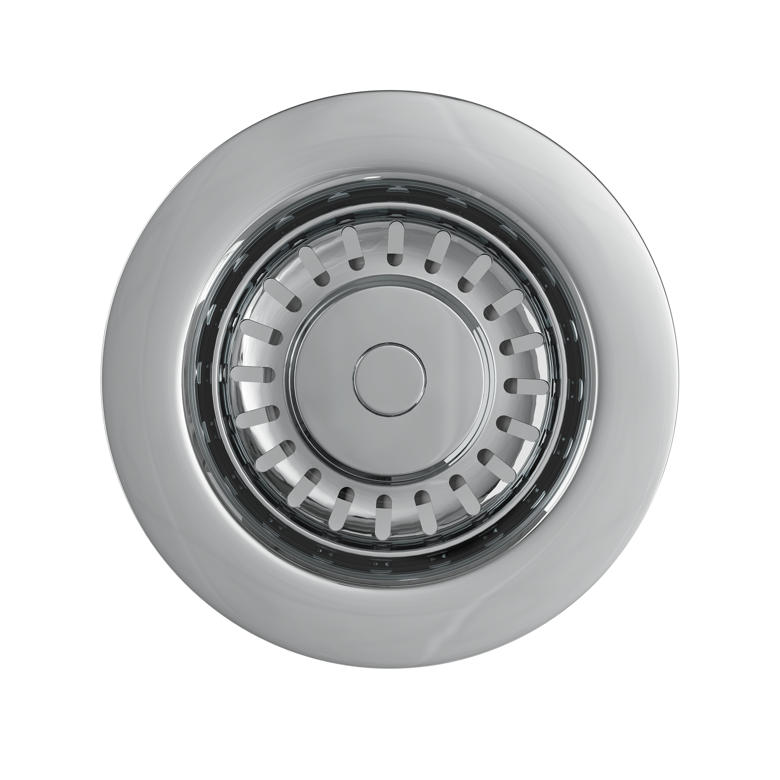 Top-Fix 90mm Basket Strainer Kitchen Sink Waste, Overflow Pipework & Cover