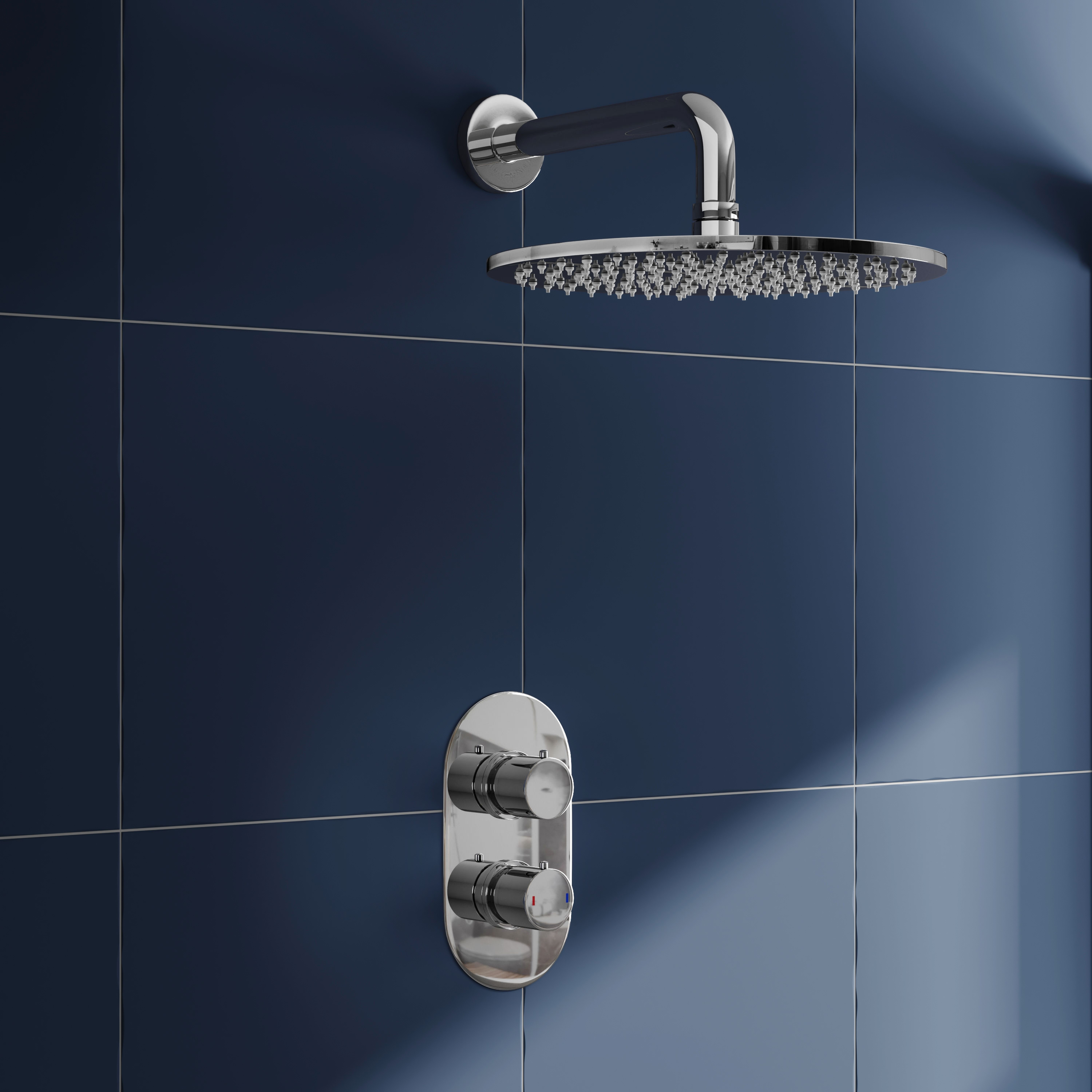 Natasha Concealed Thermostatic Shower Valve & ABS Fixed Shower Head