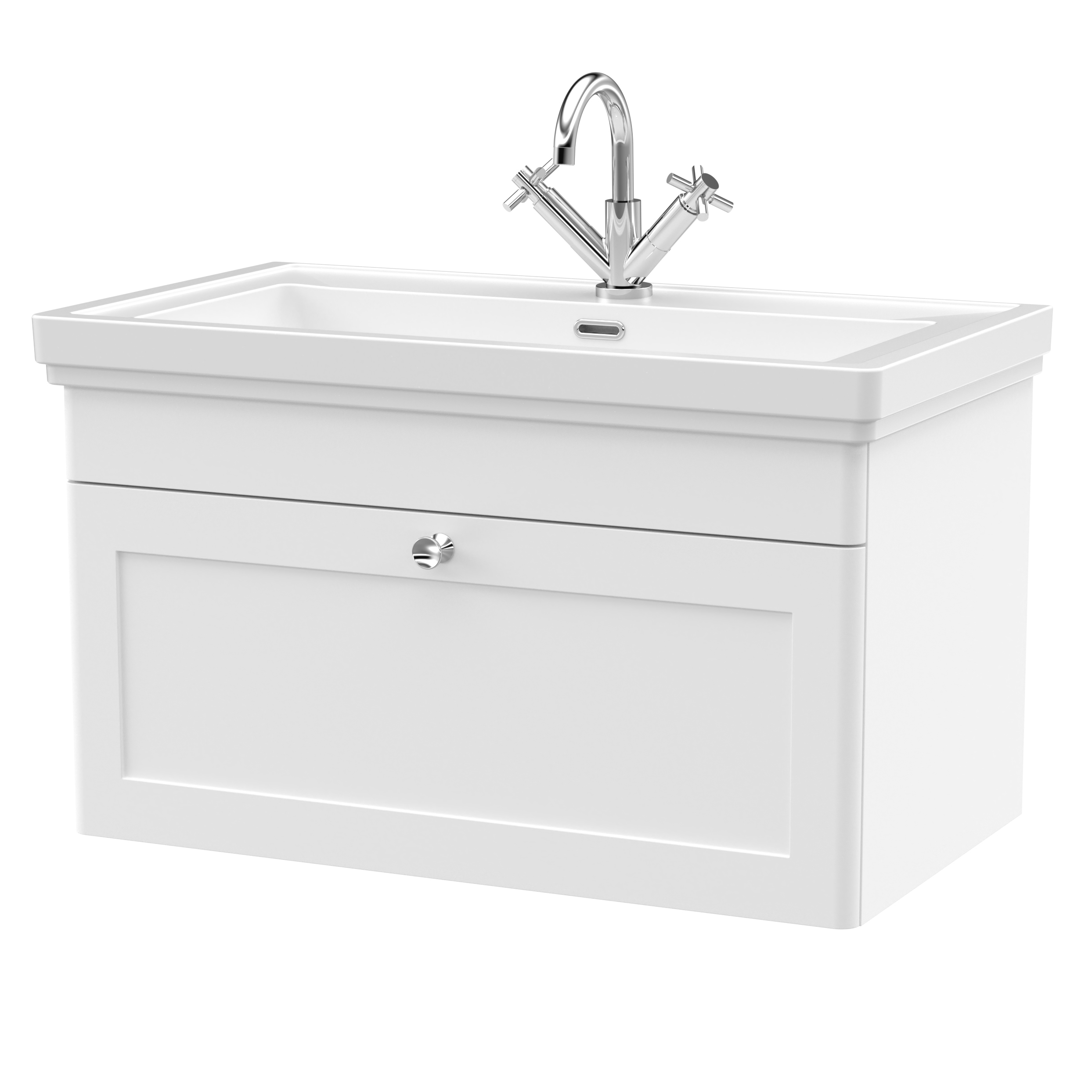 Butler & Rose Ophelia 800mm Wall Mounted 1 Drawer Vanity Unit & Basin