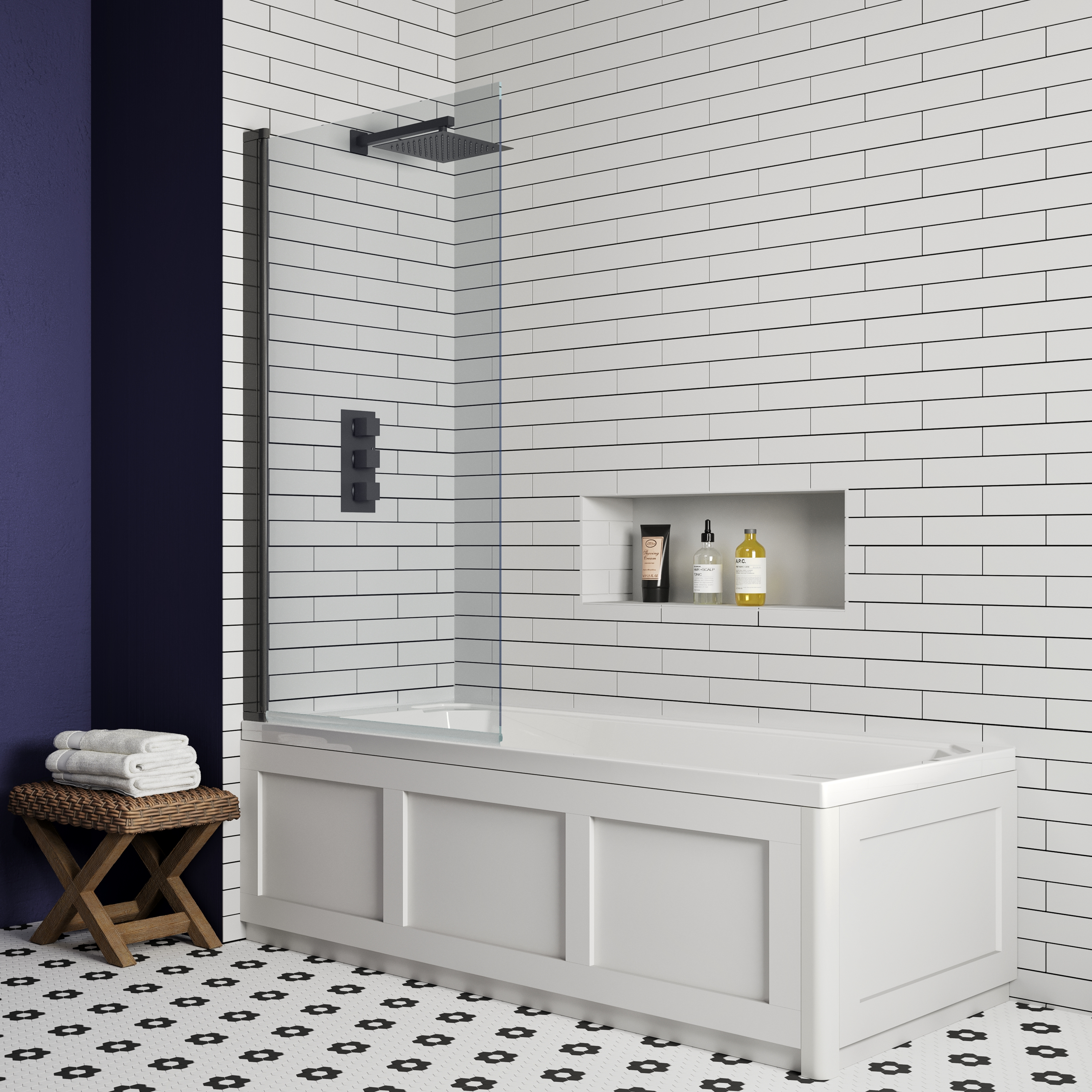 Butler & Rose Art Deco Shower Bath & Shower Screen