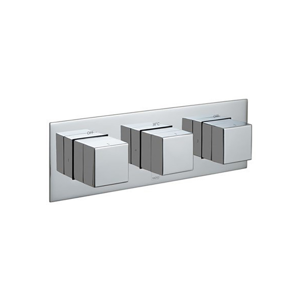 Vado Tablet Notion Horizontal 3 Outlet Concealed Thermostatic Shower Valve