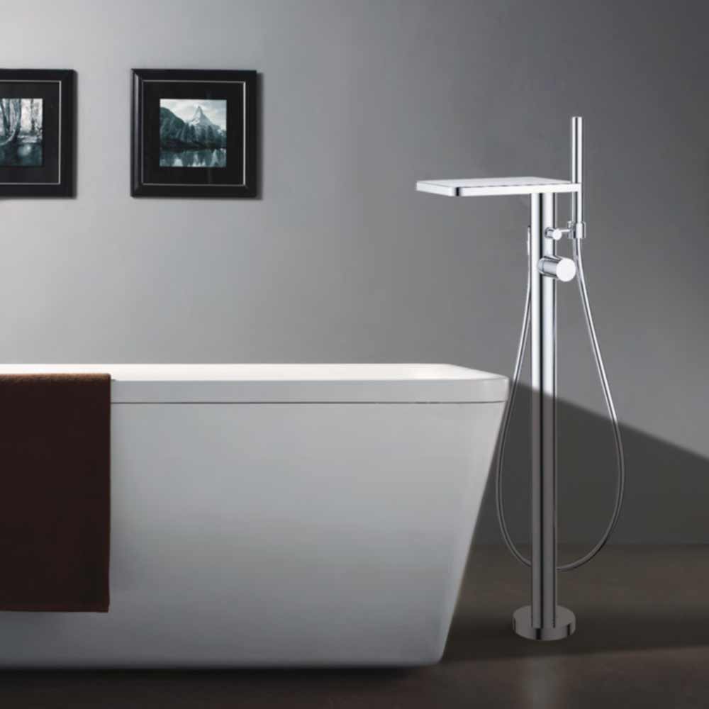 Flova Annecy Free Standing Waterfall Bath Shower Mixer Tap with Handset Kit
