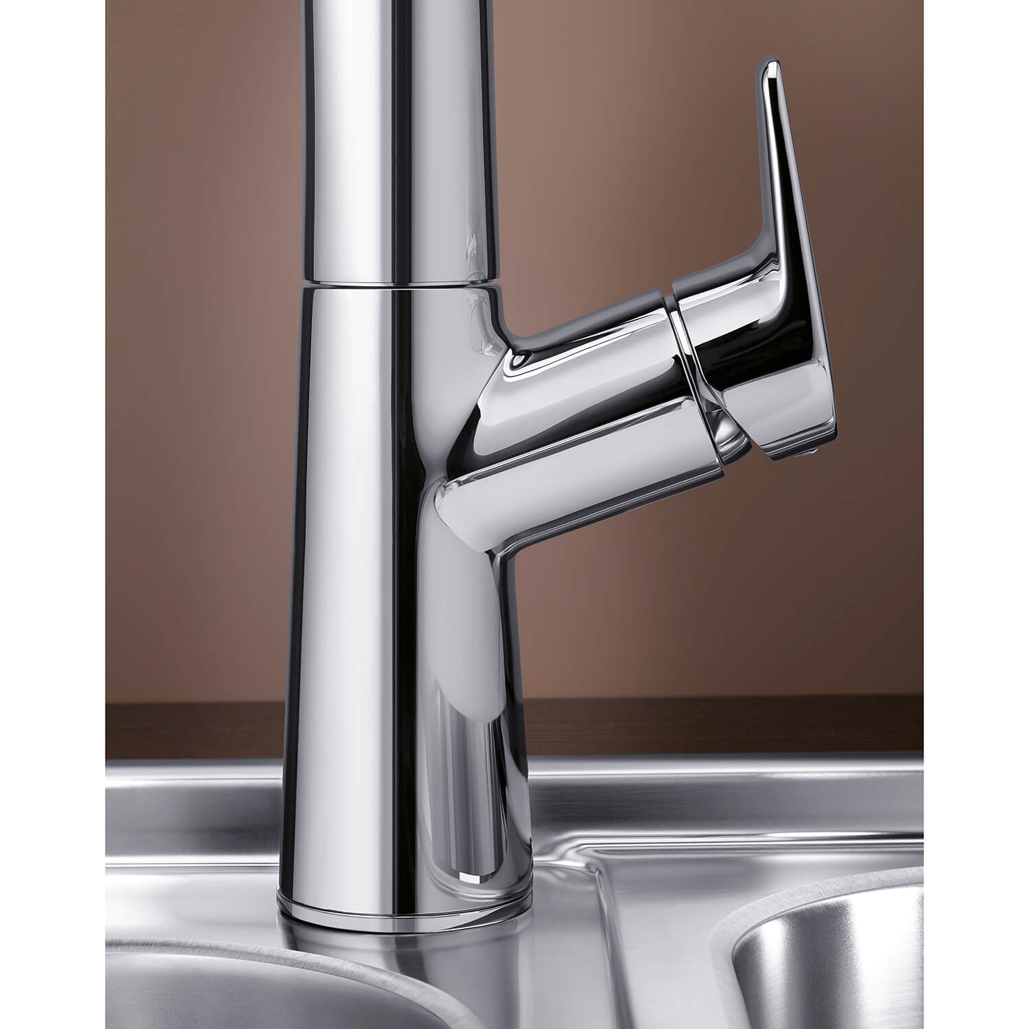 Blanco Avona-S Single Lever Chrome Mono Pull Out Kitchen Mixer Tap