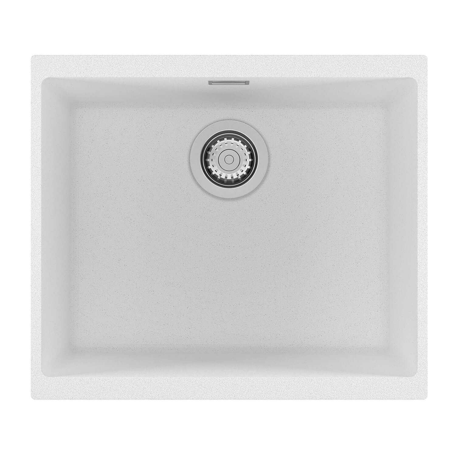 Clearwater Siena 1 Bowl Granite Composite Inset or Undermount Kitchen Sink & Waste - 530 x 460mm