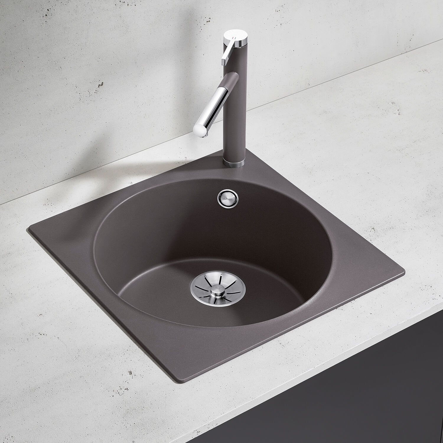 Blanco Linee-S Single Lever Pull Out Kitchen Mixer Tap with Silgranit Matching Finish