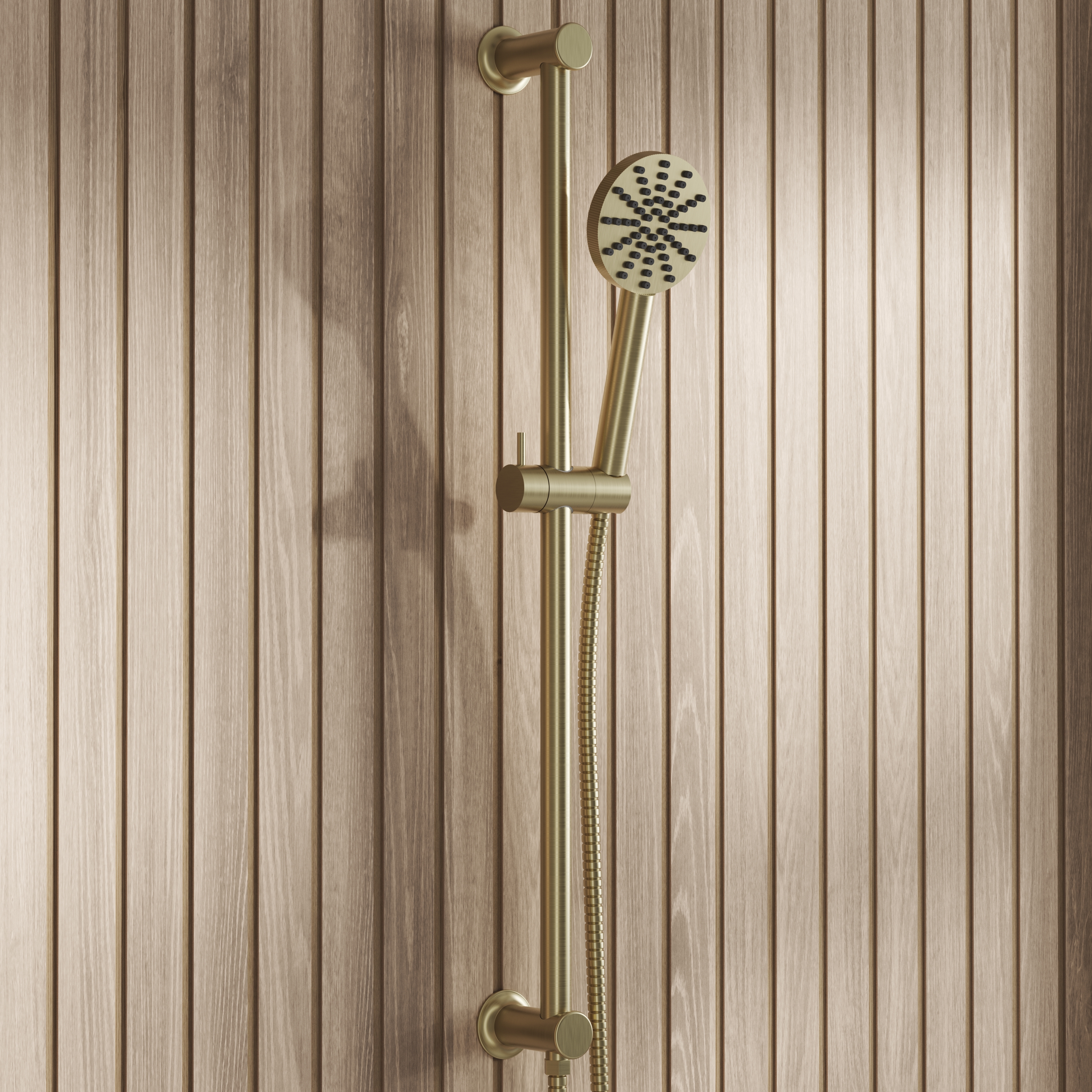 Core Fluted Slide Rail Shower Kit, Shower Handset & Hose with Integrated Elbow