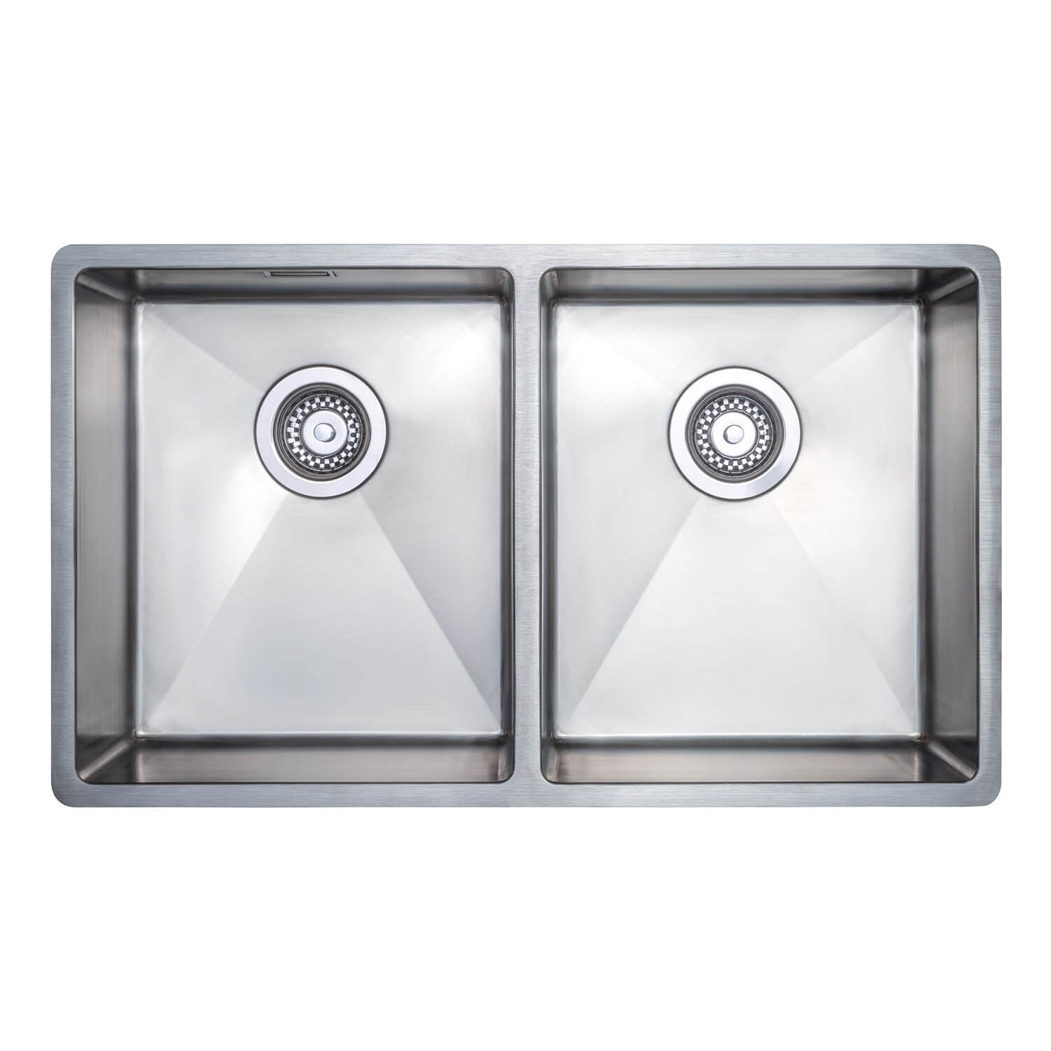 Vellamo Designer Double Bowl Inset/Undermount Stainless Steel Kitchen Sink & Waste Kit - 750 x 440mm