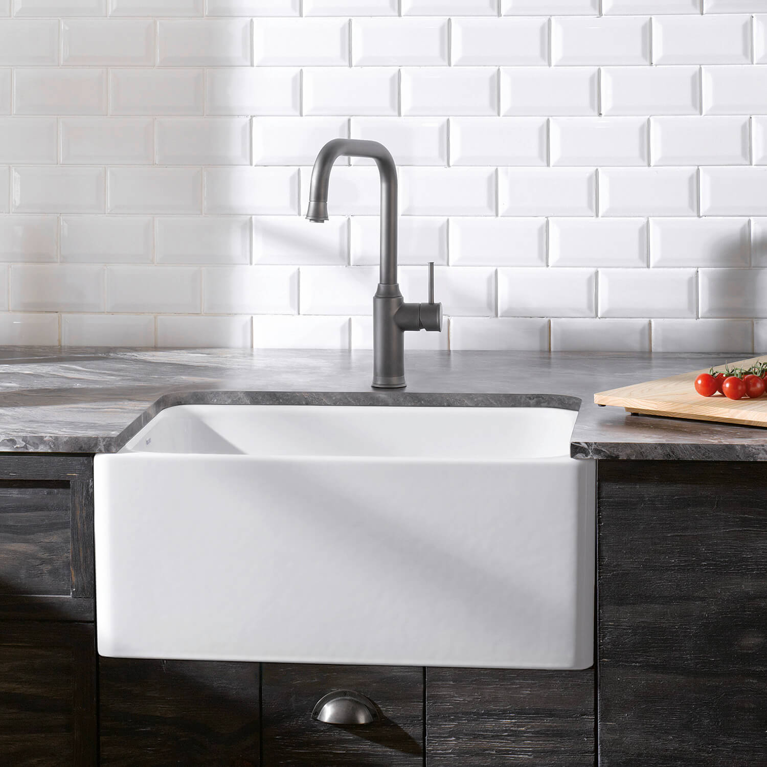 Blanco Belfast Crystal Gloss White Ceramic Kitchen Sink & Waste - 595 x 455mm