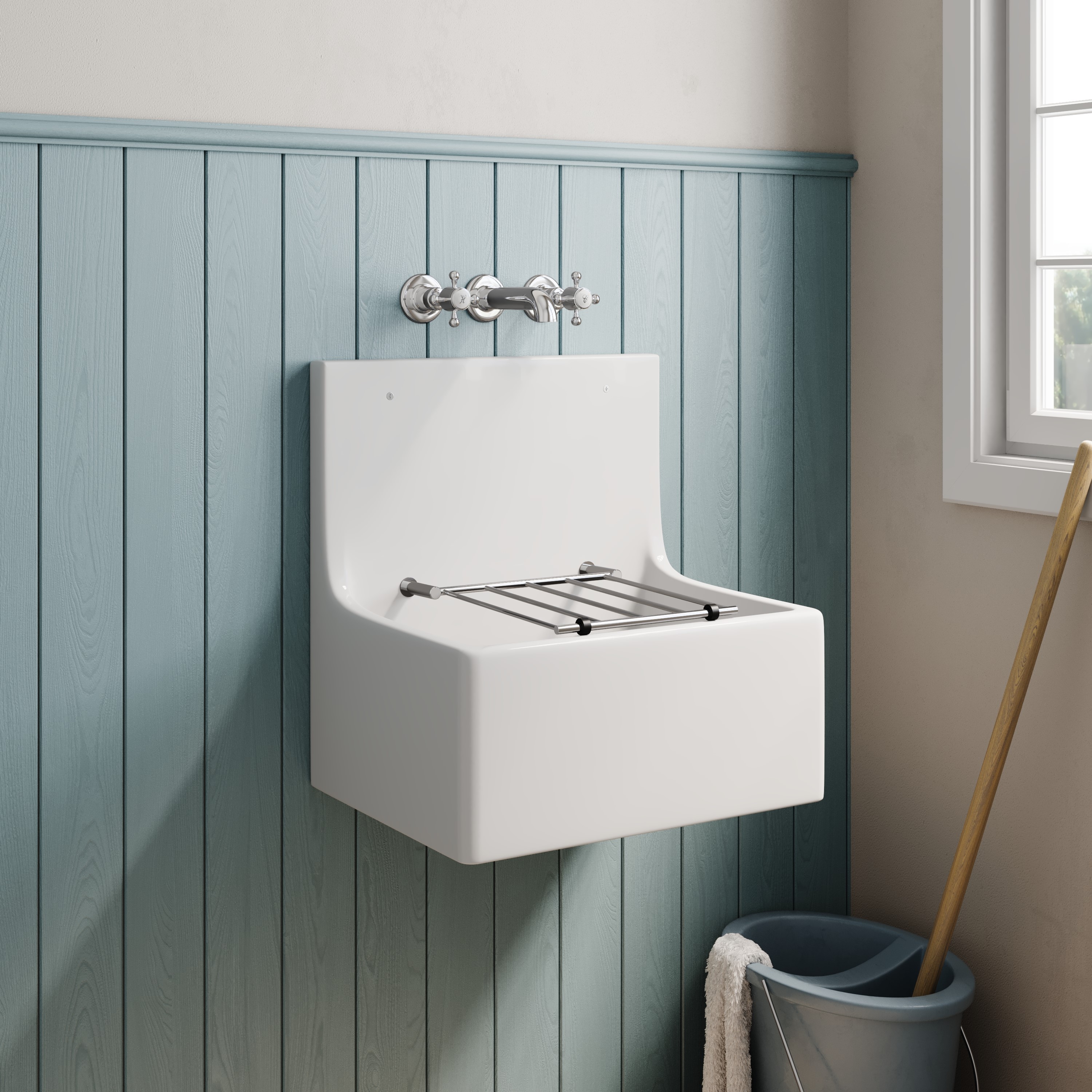 Butler & Rose Ceramic Fireclay Cleaner Sink - 515 x 393mm