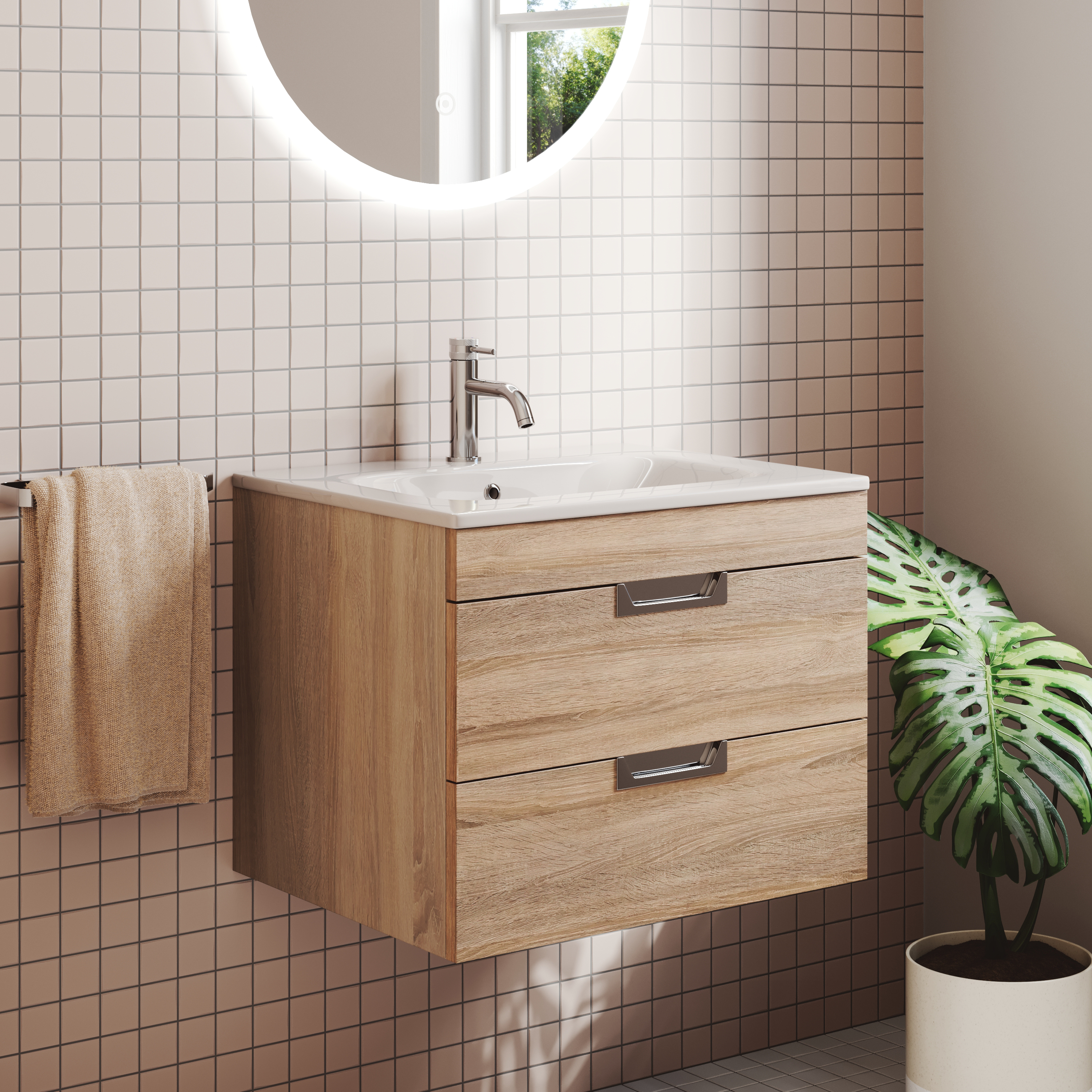 Isla 600mm Wall Hung Vanity Unit & Basin