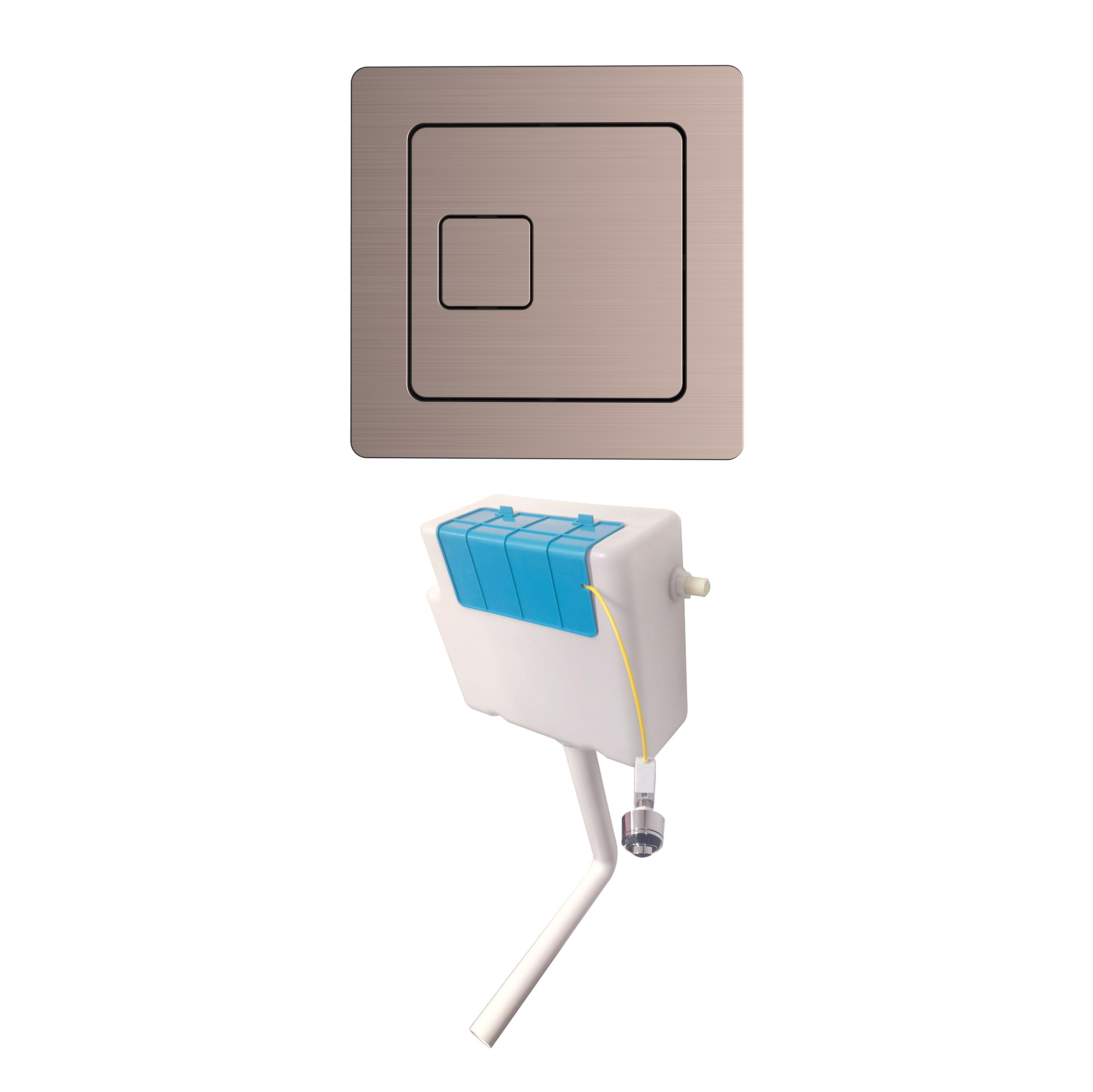 Drench Dual Flush Concealed Cistern with Square Dual Flush Button