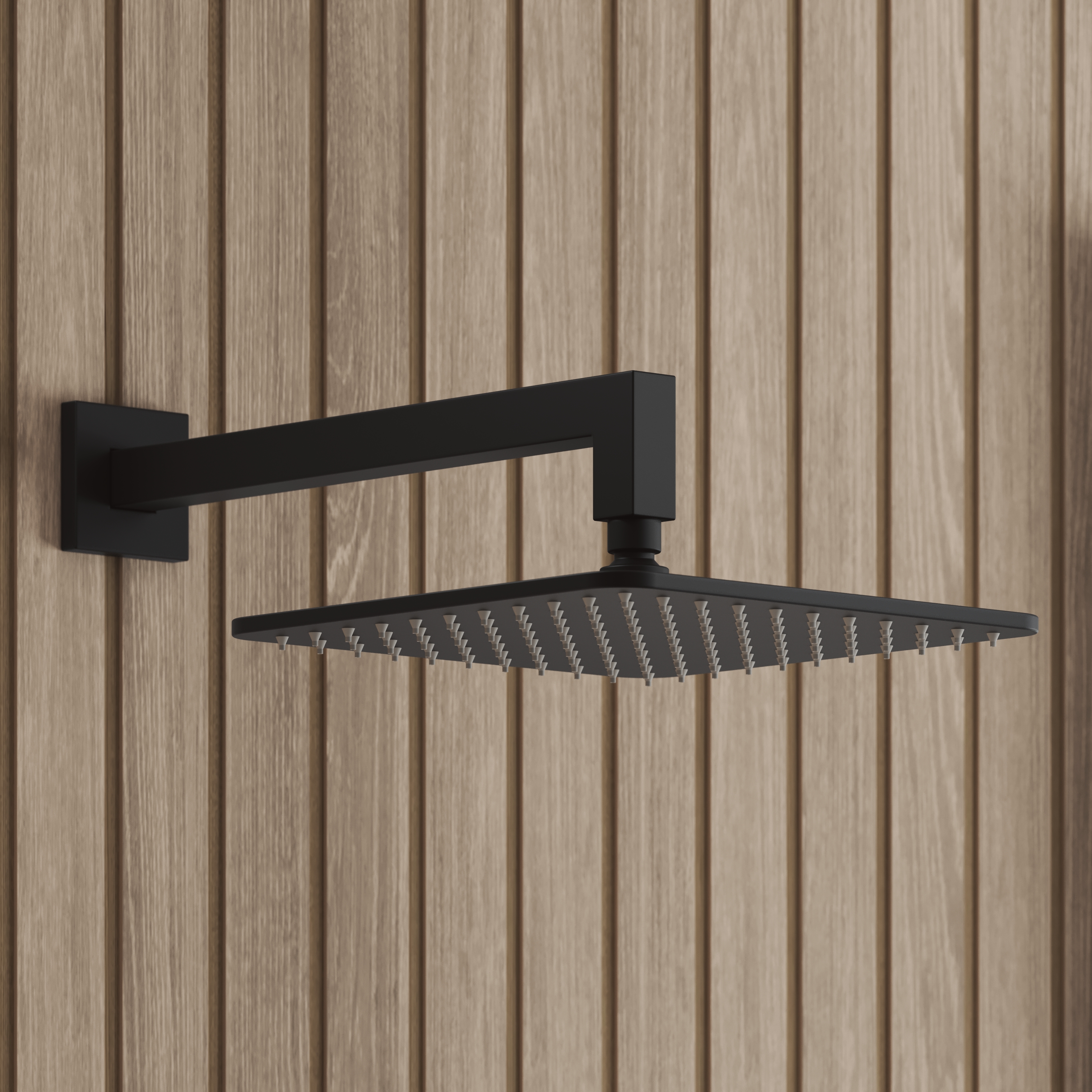 Core 1 Outlet Concealed Valve & Fixed Wall Mounted Square Shower Head