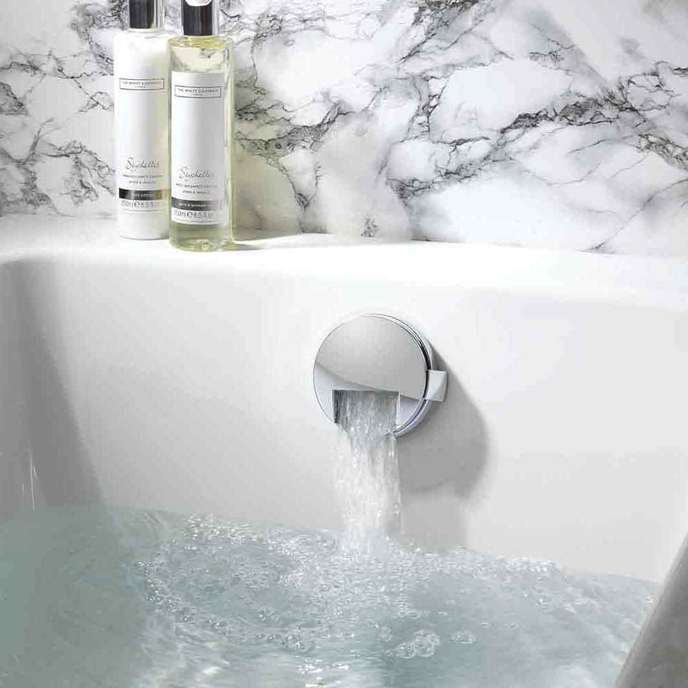 Crosswater Slimline Overflow Bath Filler with Click Clack Waste