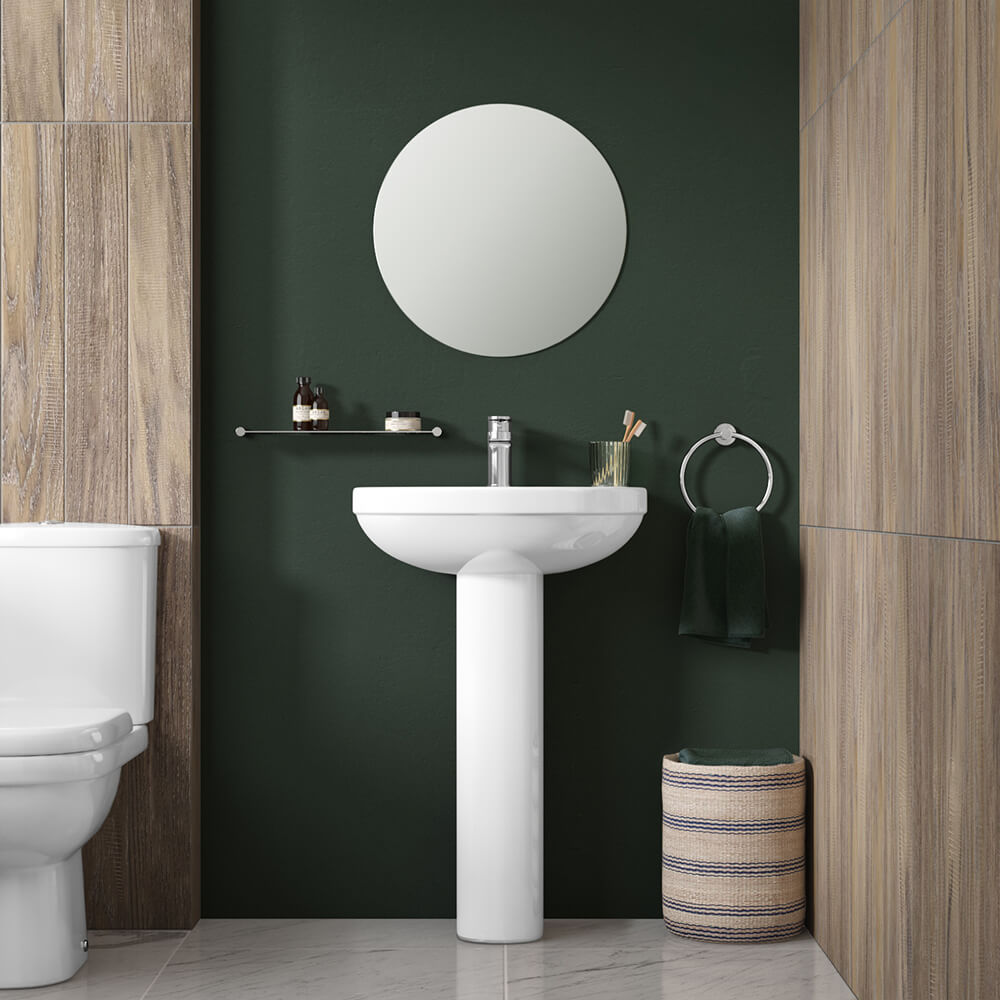 Vellamo Connect 550mm Full Pedestal & Basin