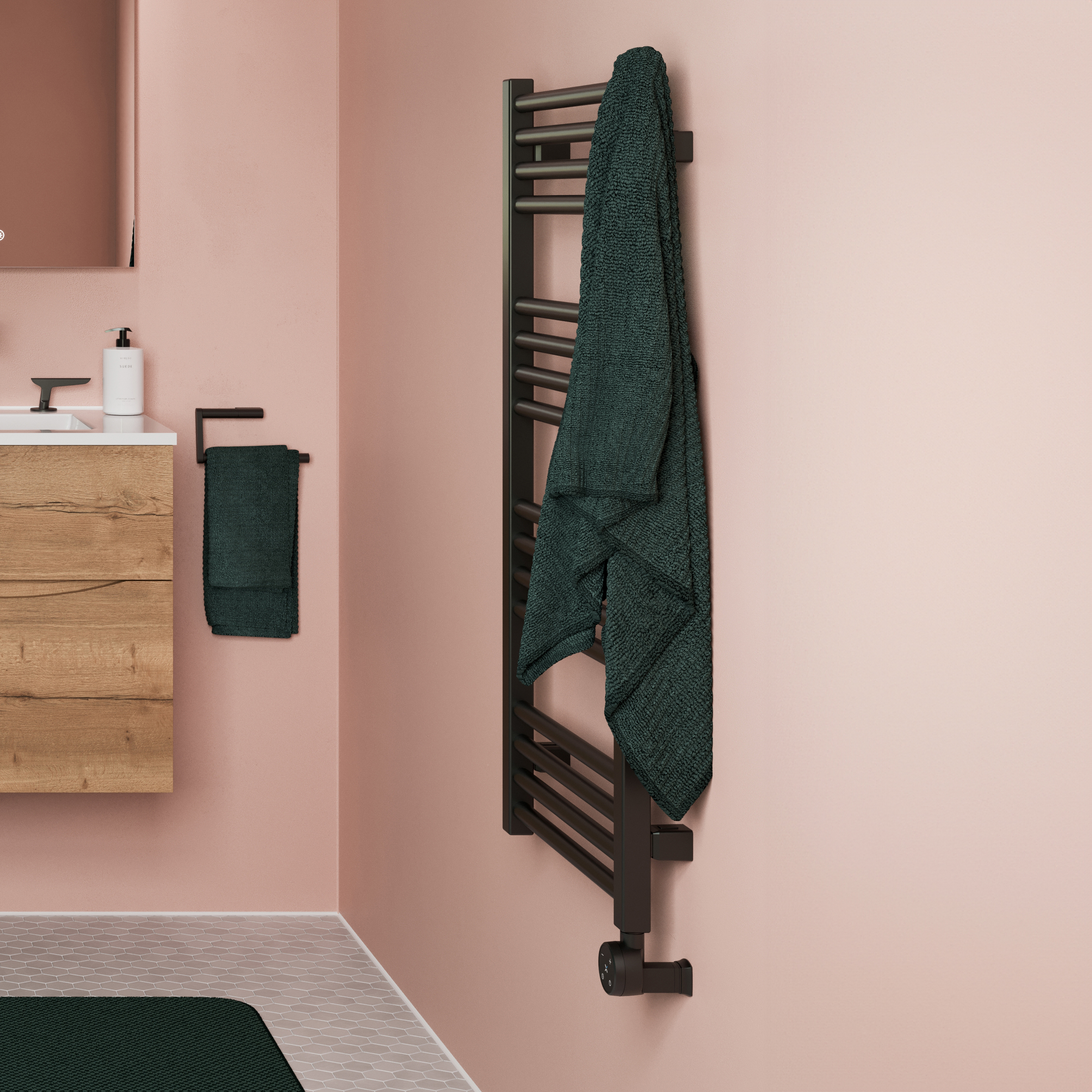 Crosswater MPRO Electric Matt Black Heated Towel Rail
