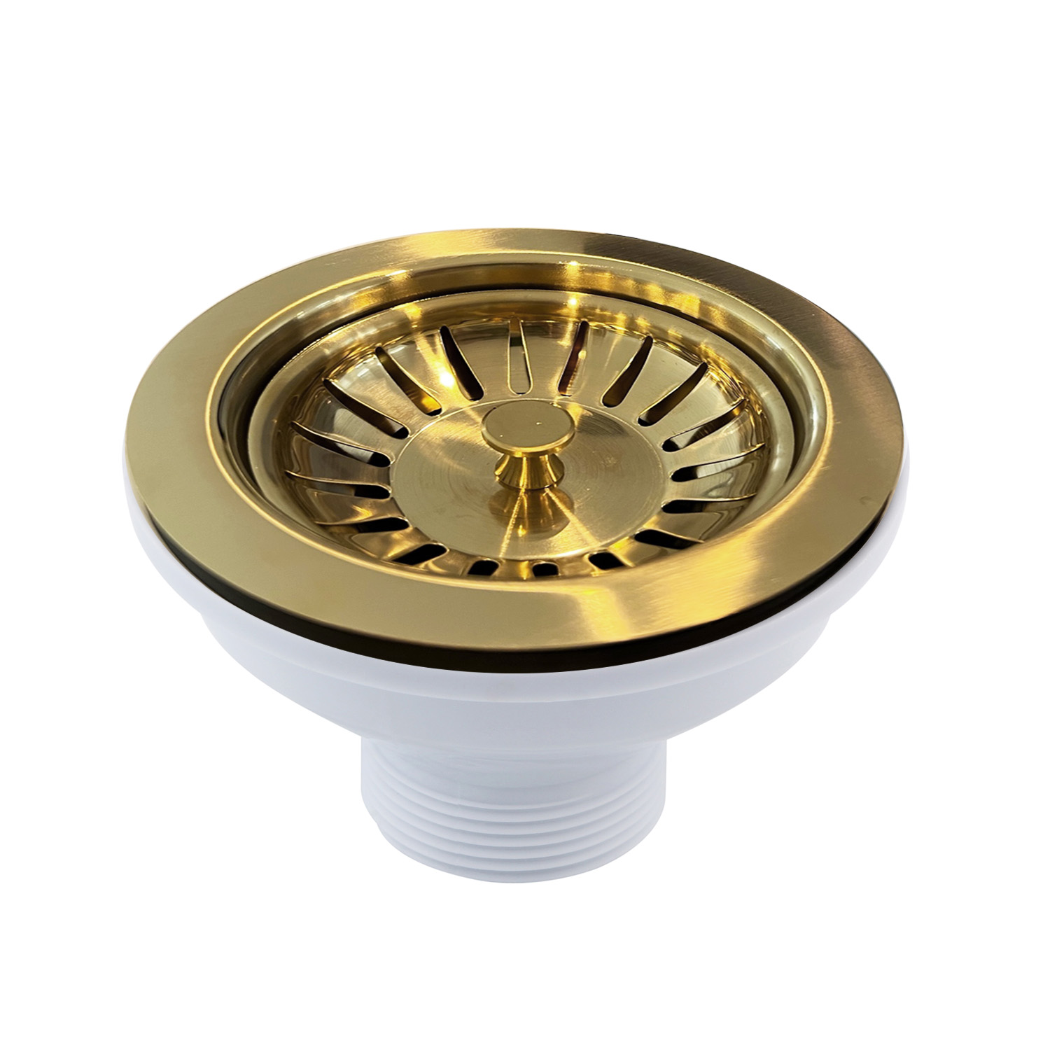 Butler & Rose 90mm Basket Strainer Kitchen Sink Waste - Brushed Brass