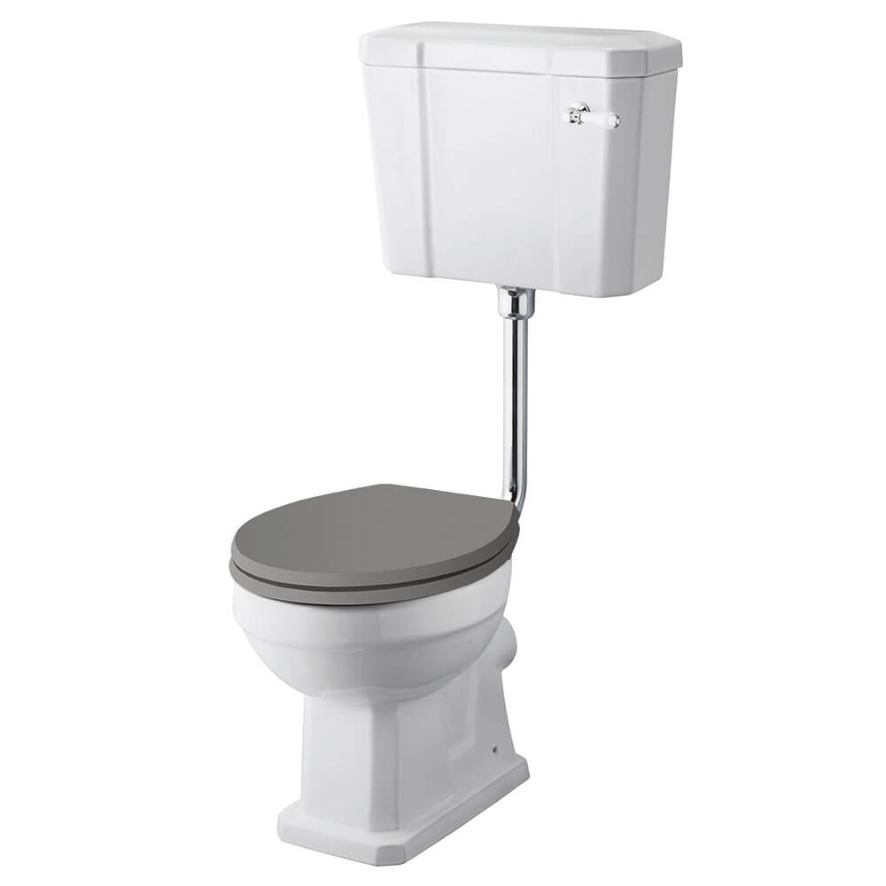 Butler & Rose Darcy Traditional Low Level Toilet, Cistern & Flush Pipe Kit and Optional Seat