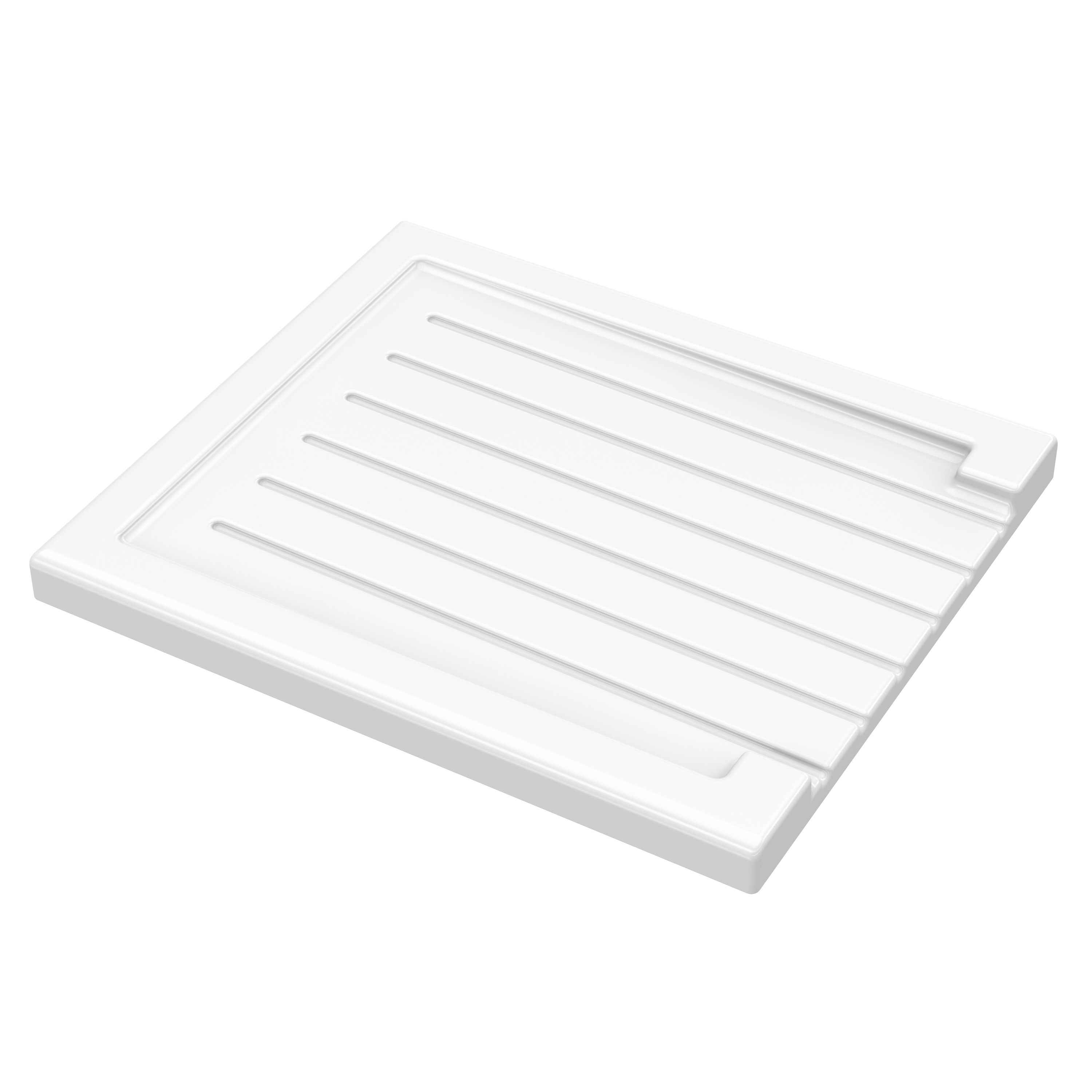 Butler & Rose Ceramic Fireclay Grooved Sink Drainer - 545 x 467mm