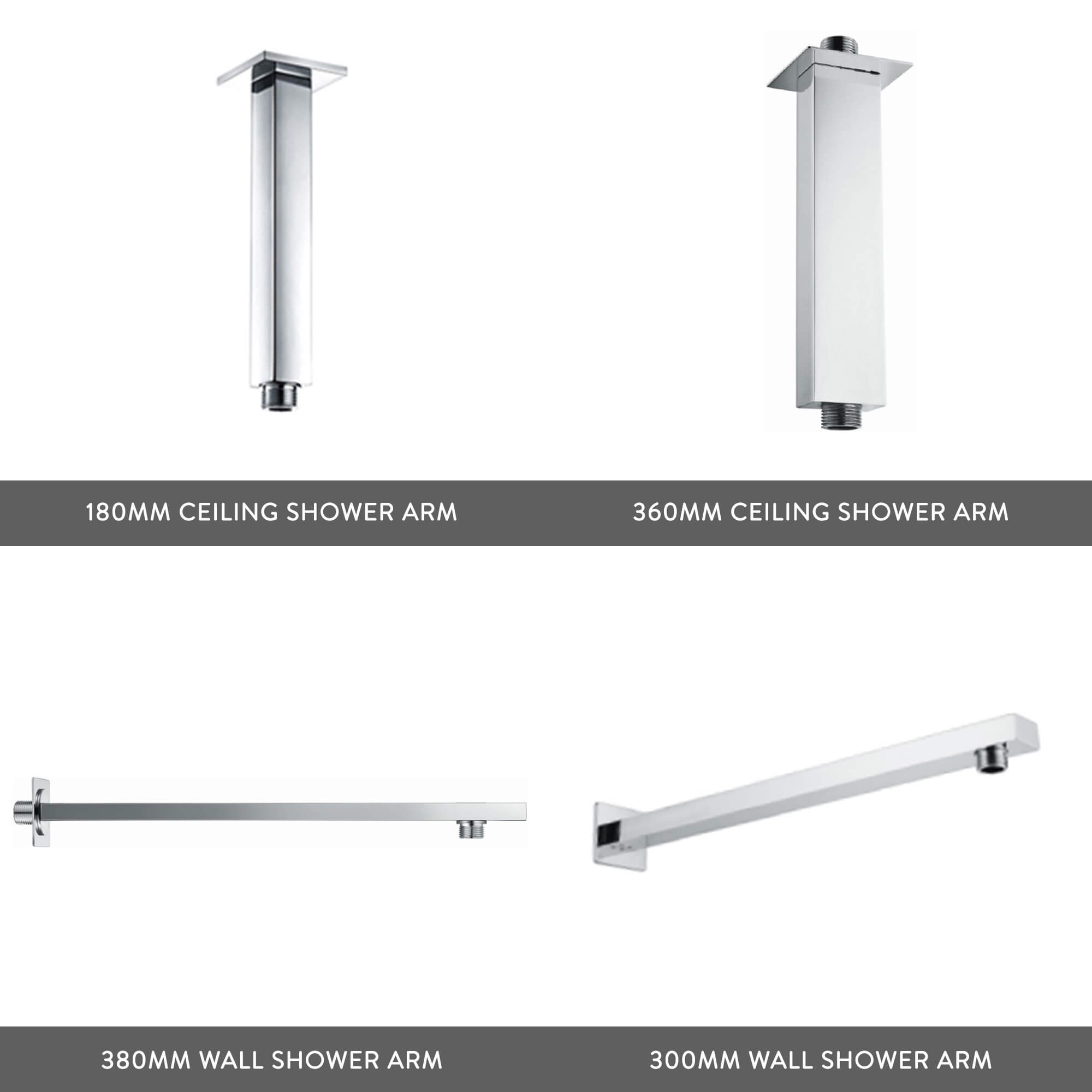 Delilah Concealed Thermostatic Shower Valve & ABS Fixed Shower Head