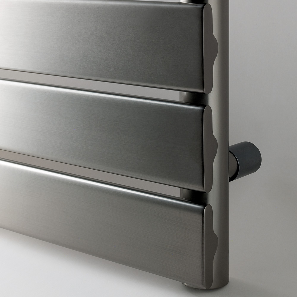 EliteHeat Steel Designer Heated Towel Rail Radiator - Brushed Black