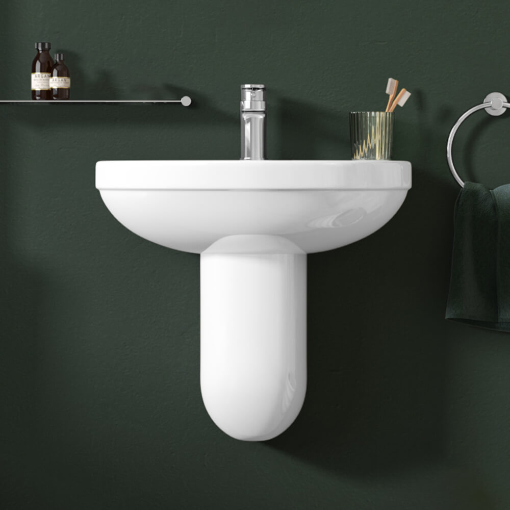Vellamo Connect 555mm Semi Pedestal & Basin