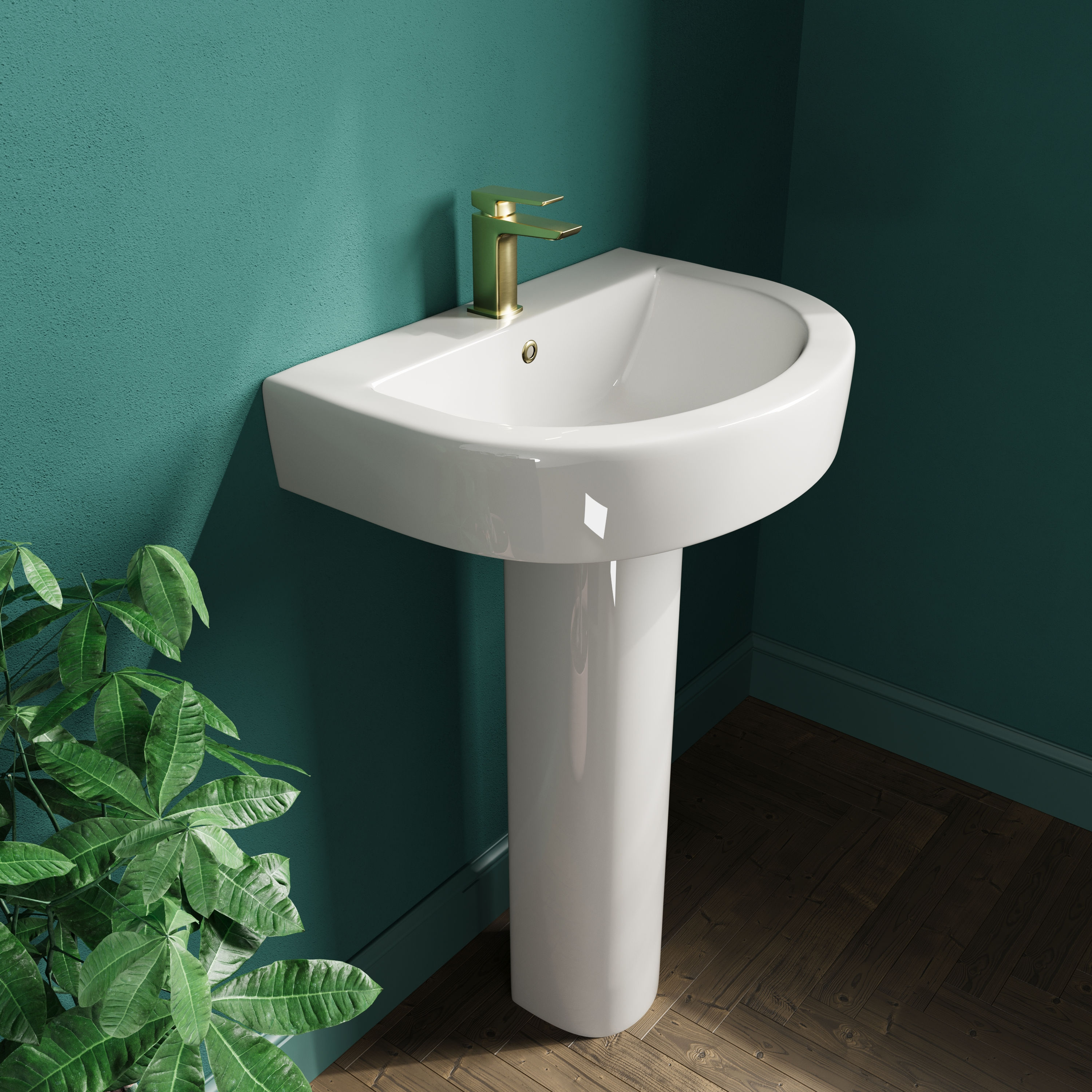 Lorraine 550mm Basin & Full Pedestal