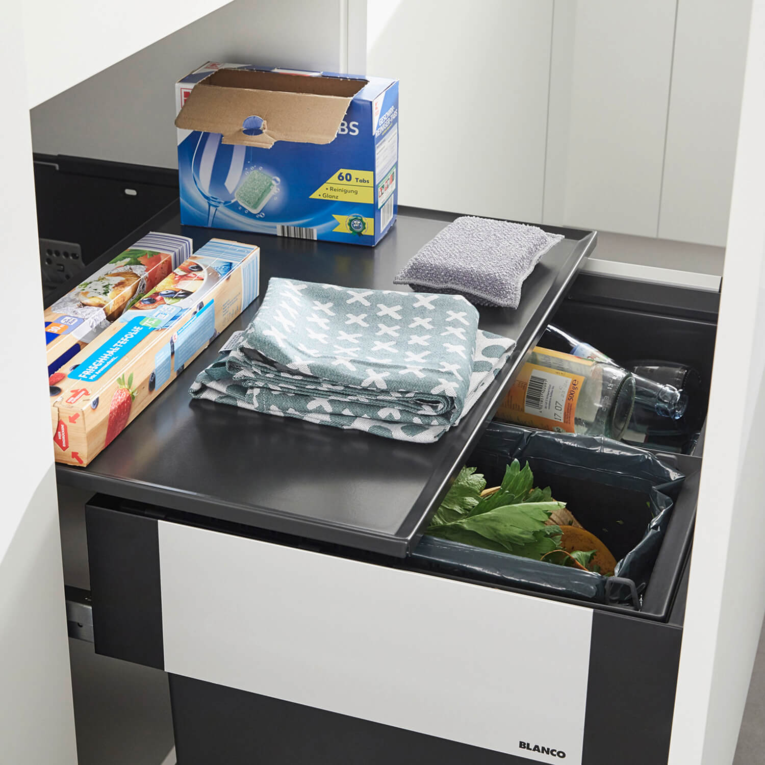 Blanco Select II 60/2 49 litre 2 Container Waste Organiser for 600mm Kitchen Cabinets