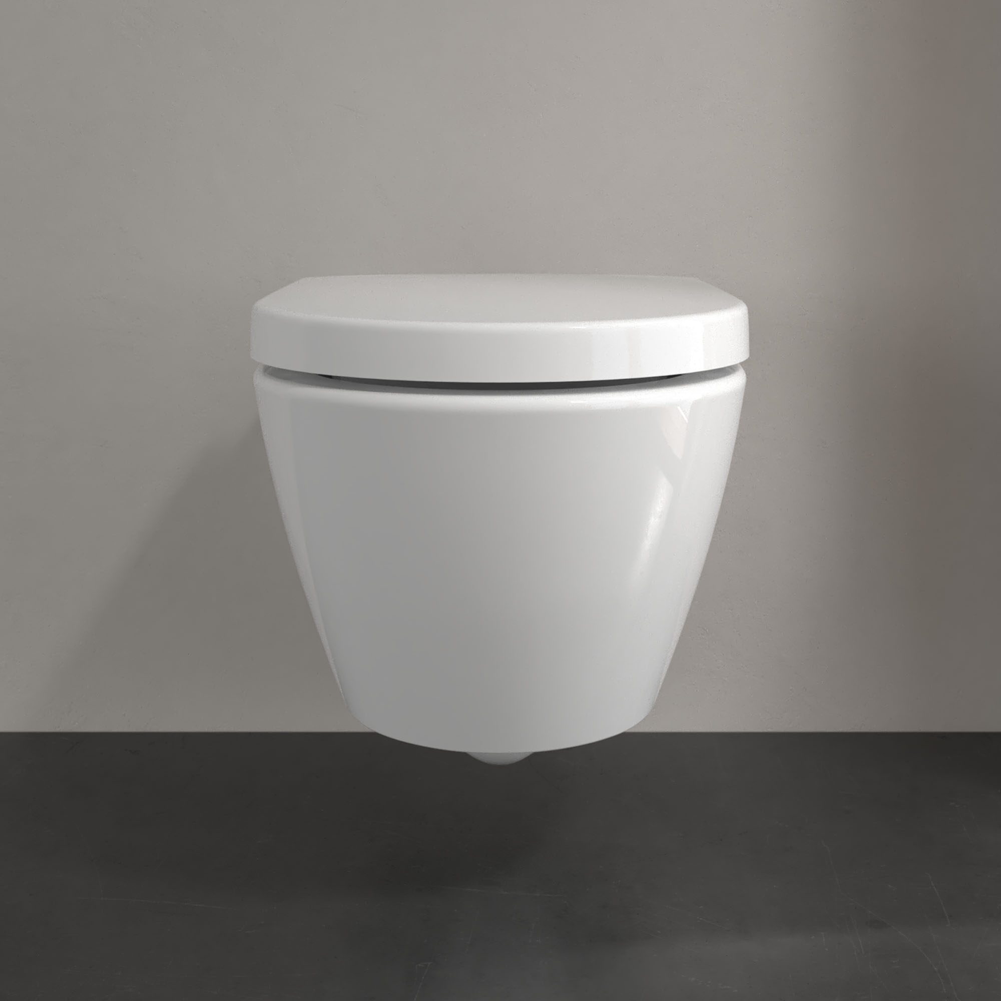 Villeroy & Boch ViConnect Pro S Frame with Subway 2.0 Wall Mounted Rimless Toilet, Flush Plate & Soft Close Toilet Seat