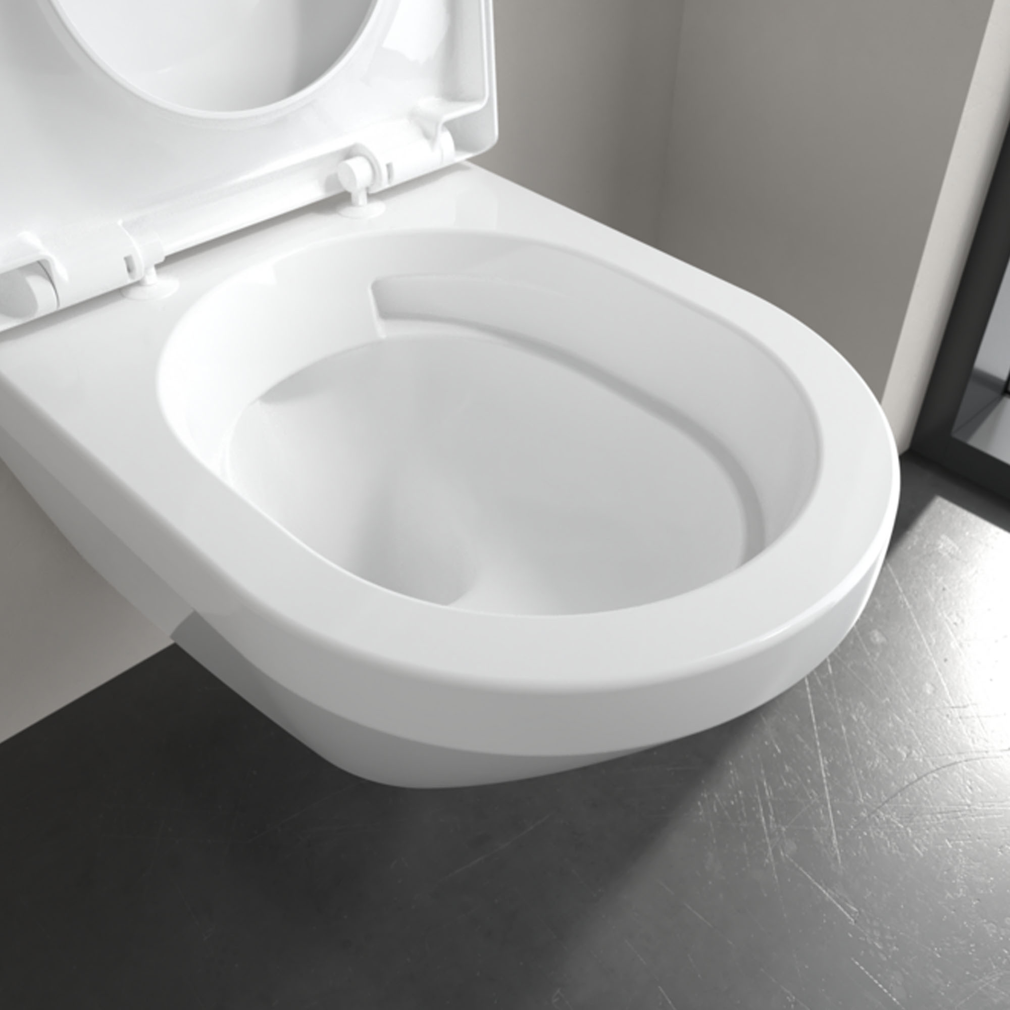 Villeroy & Boch ViConnect Pro 2.0 Frame with Architectura TwistFlush Rimless Wall Mounted Toilet, Flush Plate & Soft Close Toilet Seat