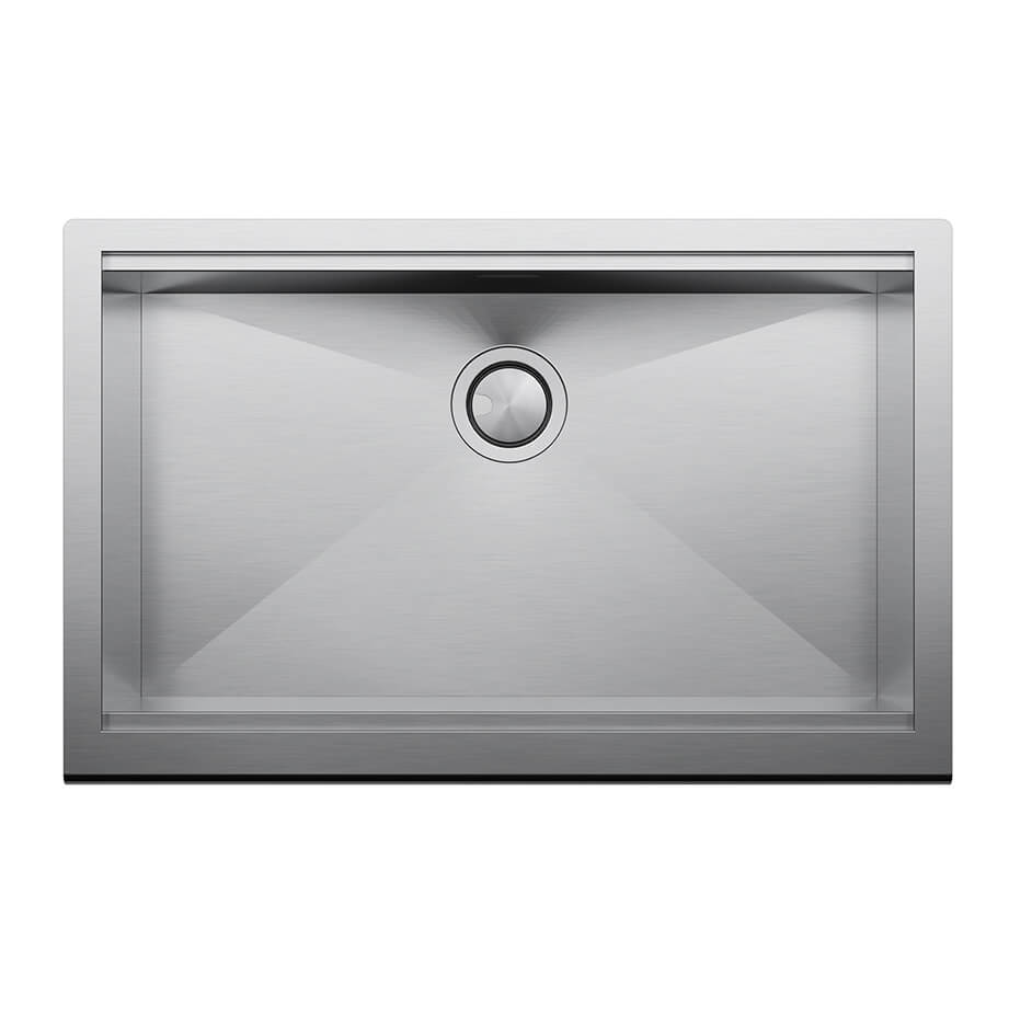 Clearwater Infinity Smart Butler Large Single Bowl Brushed Stainless Steel Kitchen Sink & Waste - 800 x 510mm