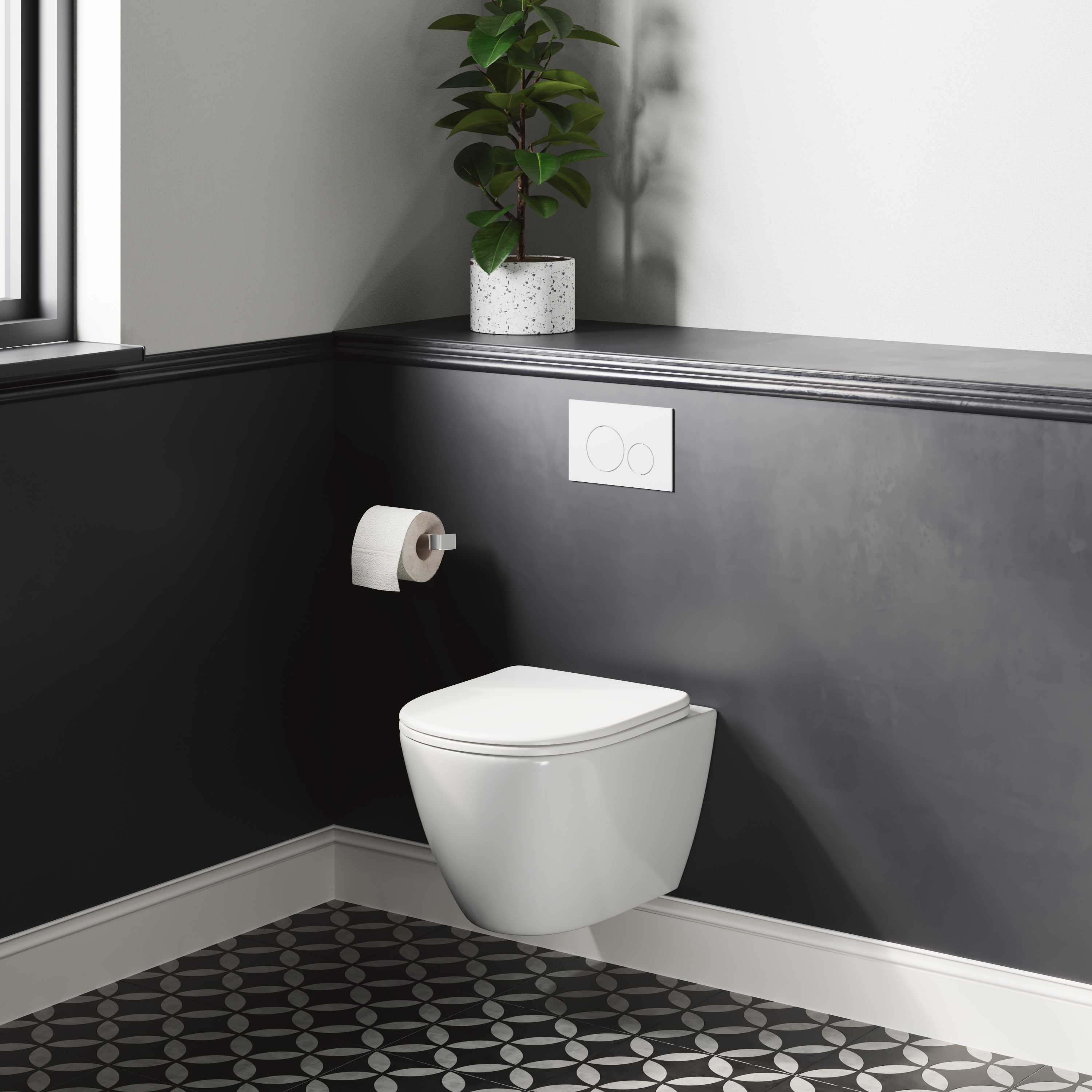 Harbour Clarity Rimless Wall Hung Toilet & Soft Close Seat