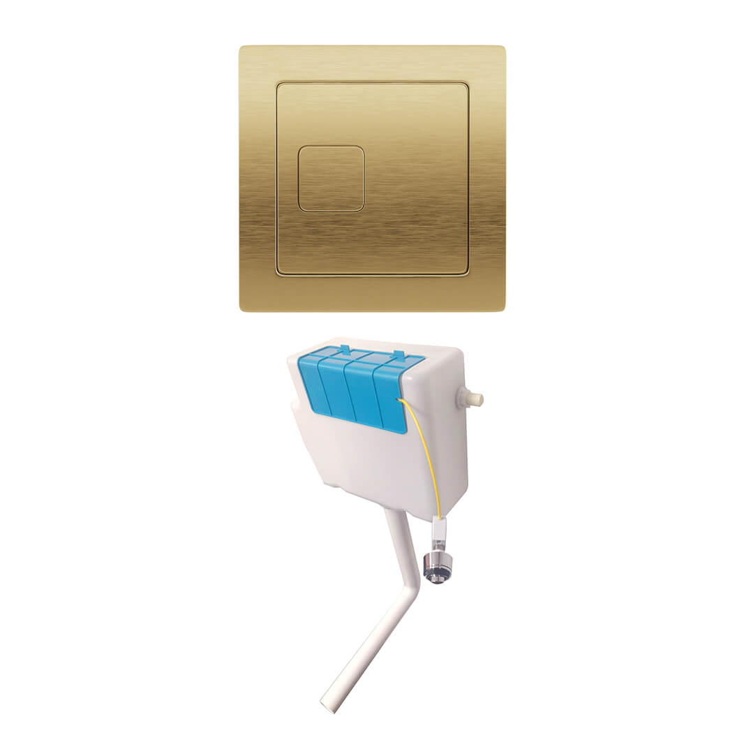 Drench Dual Flush Concealed Cistern with Square Dual Flush Button