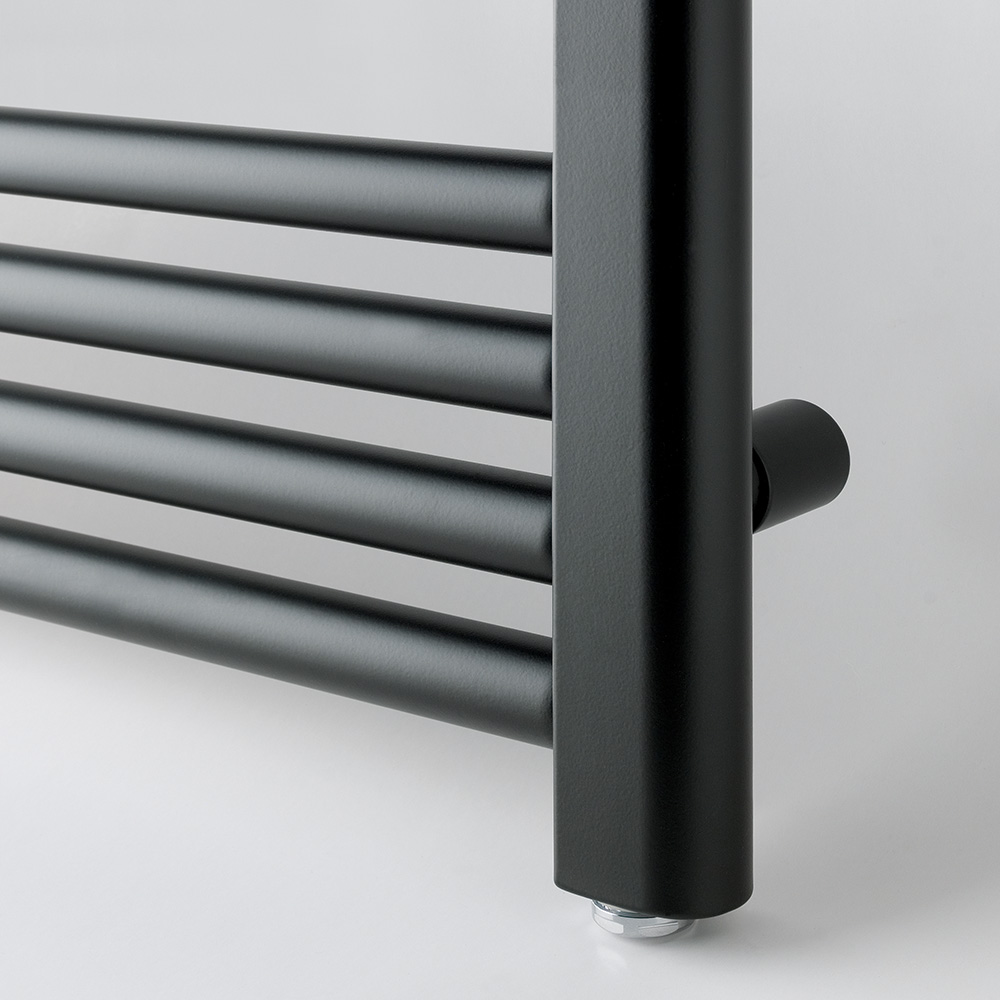 EliteHeat Steel Ladder Heated Towel Rail 25mm Bars - Matt Black