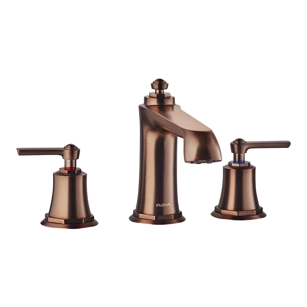 Flova Liberty 3 Hole Deck Mounted Bath Mixer Tap - Oil Rubbed Bronze