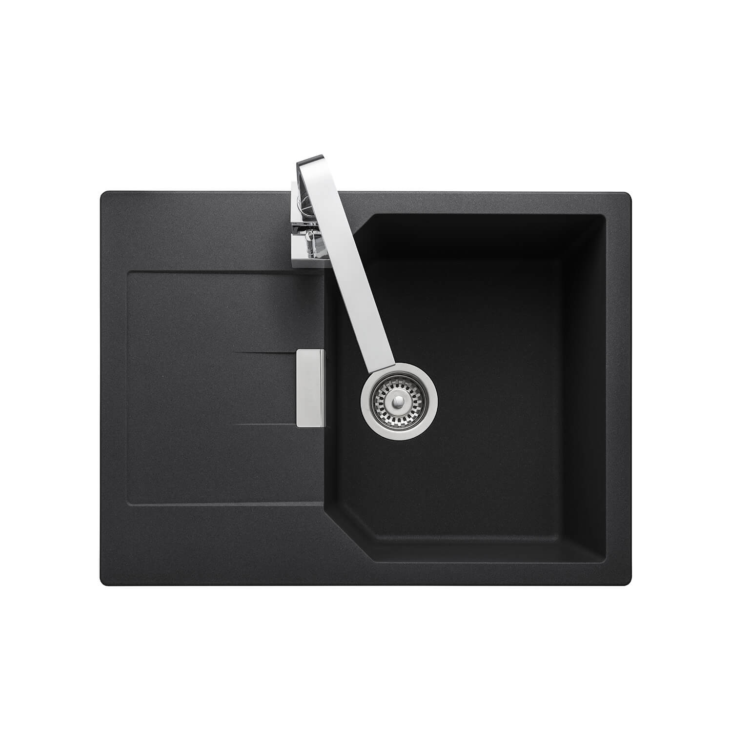 Rangemaster Mayon Ultra Compact 1 Bowl Igneous Granite Kitchen sink & Waste Kit with Reversible Drainer - 690 x 510mm