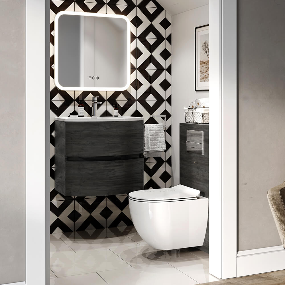 Crosswater Svelte Dimmable Illuminated Mirror with Demister & Colour Change LEDs - 500, 600 & 1200mm