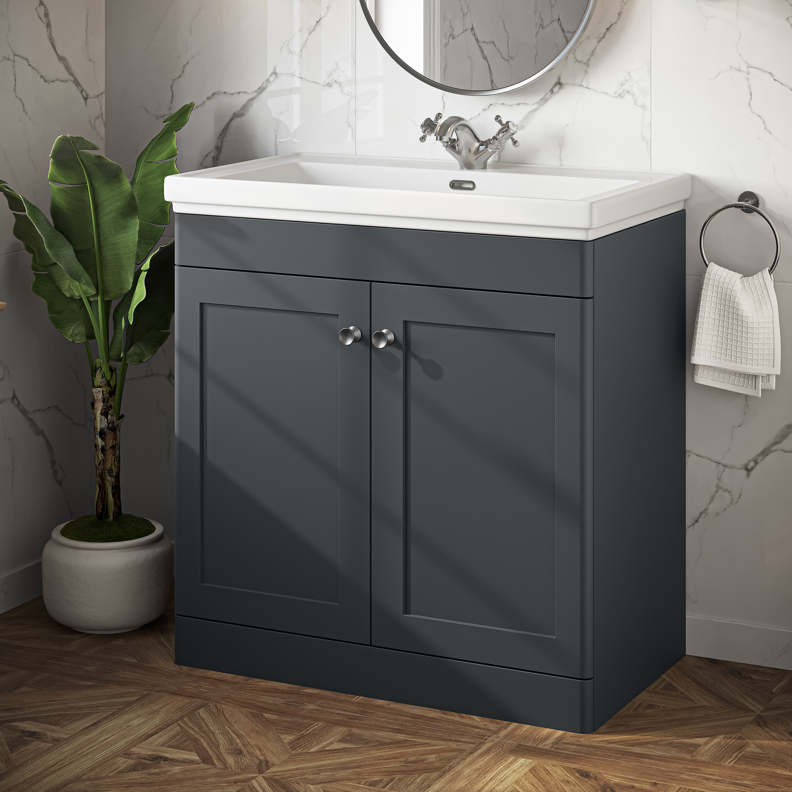 Butler & Rose Ophelia 800mm Floorstanding 2 Door Vanity Unit & Basin