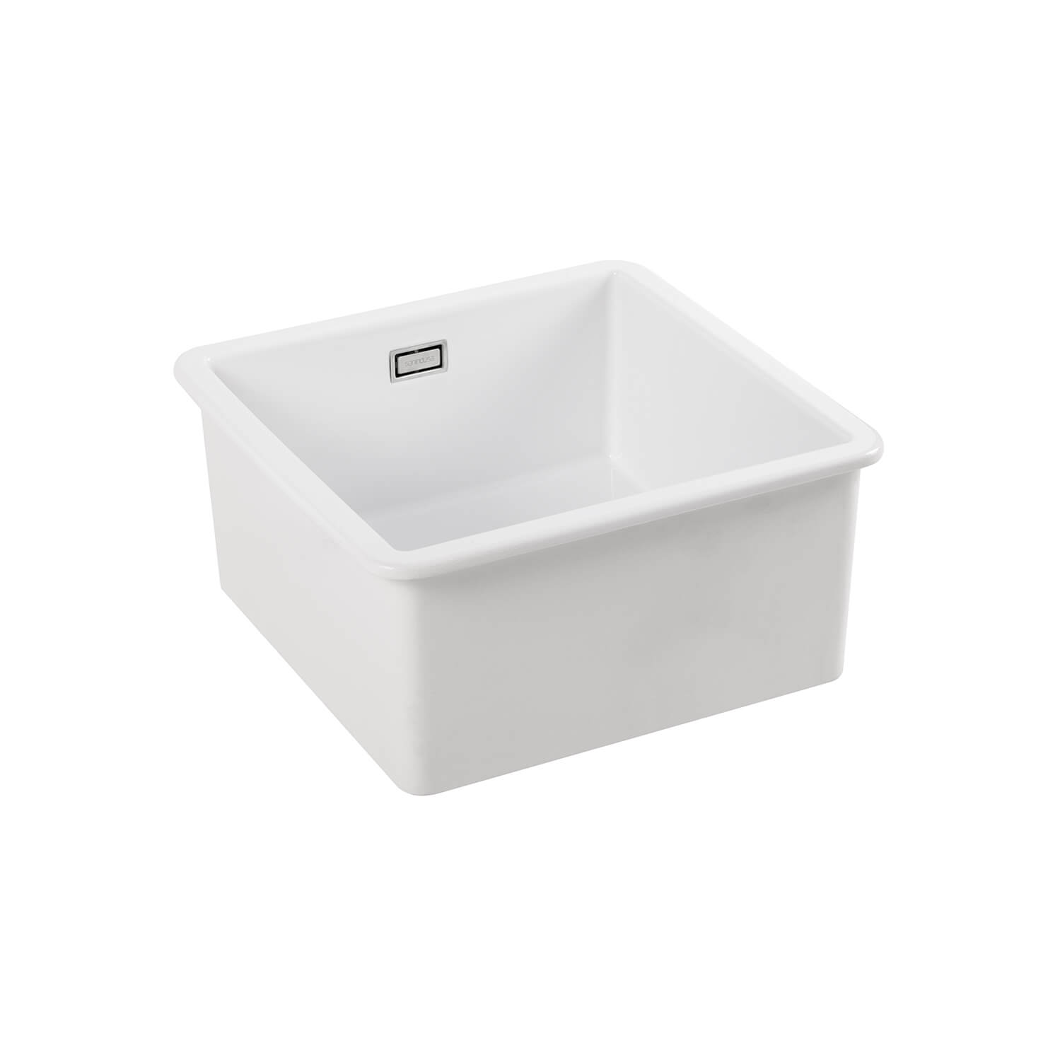 Thomas Denby Metro 1 Bowl Inset or Undermount Ceramic Kitchen Sink - 460 x 460mm