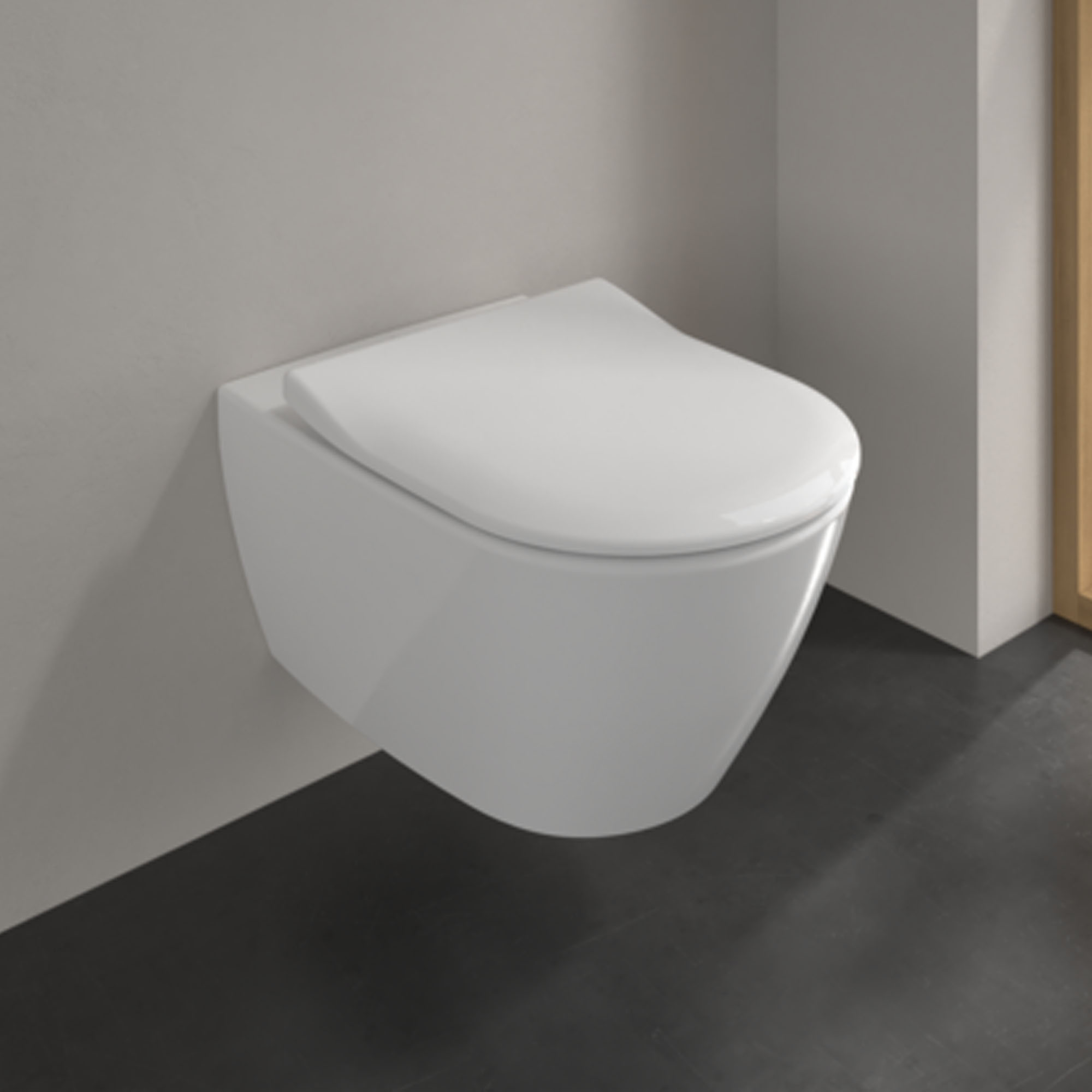 Villeroy & Boch ViConnect Pro 2.0 Frame with Subway 2.0 Rimless Wall Mounted Toilet, Flush Plate & Soft Close Toilet Seat