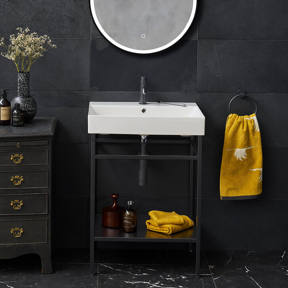 Britton Bathrooms Hoxton Towel Ring - Matt Black