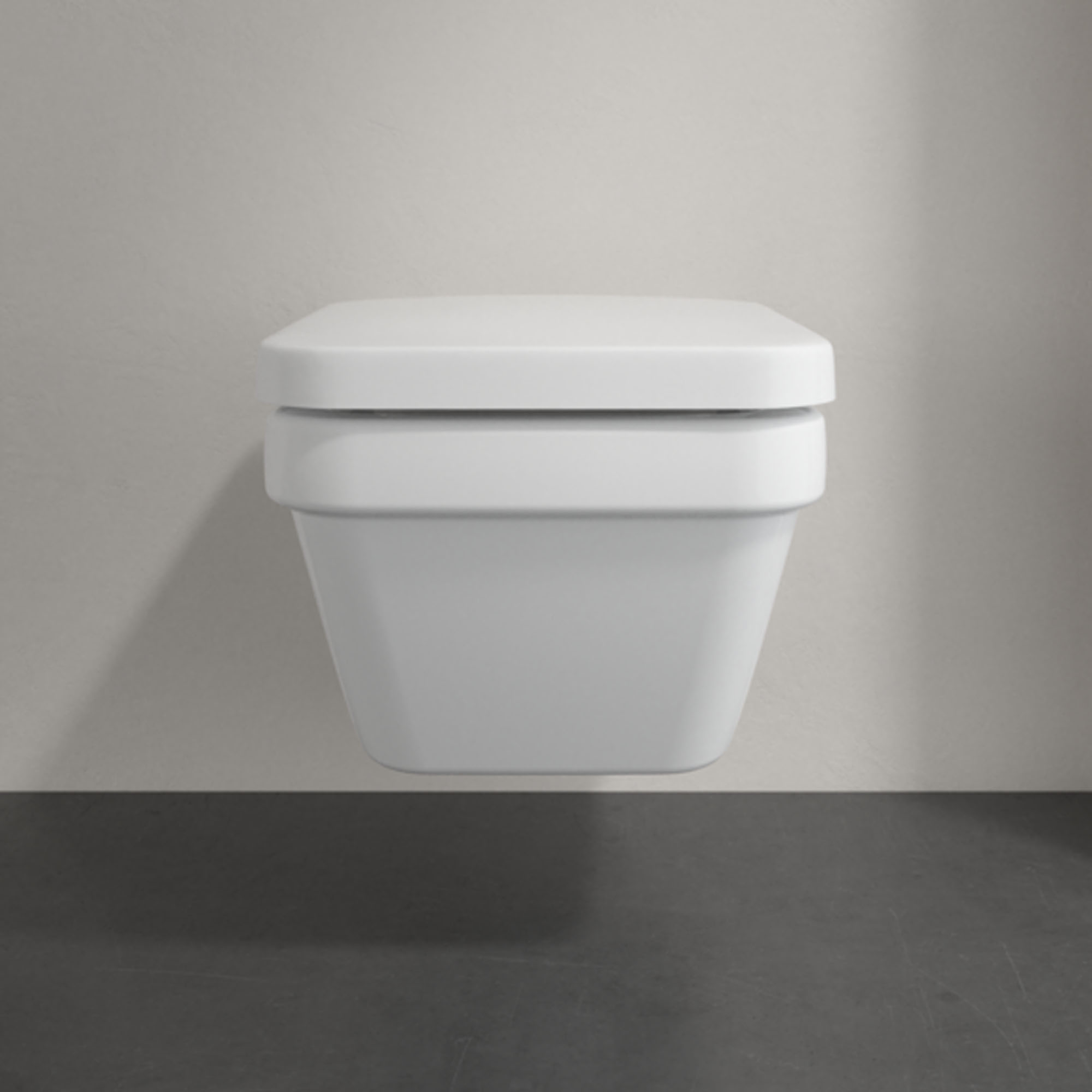 Villeroy & Boch ViConnect Pro 2.0 Frame with Architectura Square Rimless Wall Mounted Toilet, Flush Plate & Soft Close Toilet Seat 