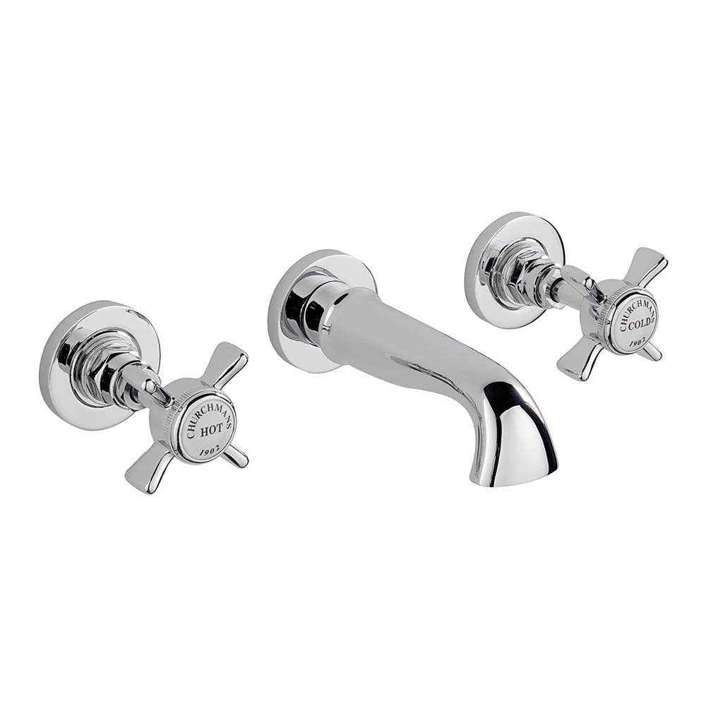 Sagittarius Churchman 3 Hole Wall Mounted Basin Mixer