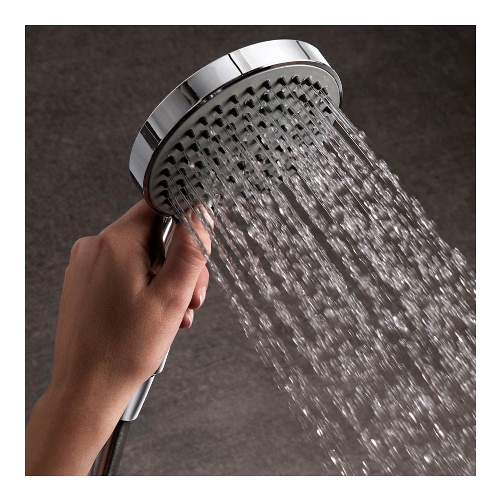 Crosswater Ethos Push Button Slide Rail Kit with Easy Clean Hose & 3 Mode Shower Handset