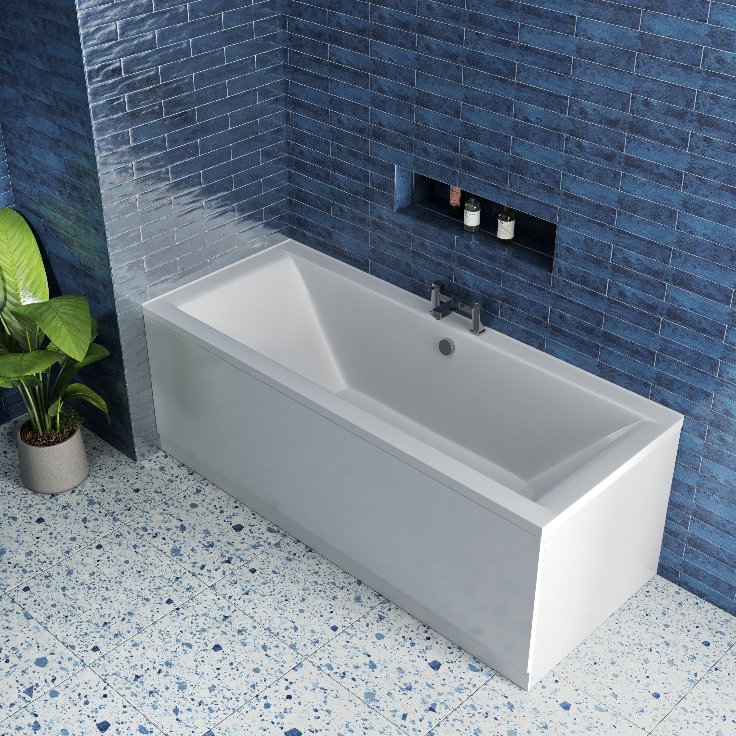 Harbour Icon Bathroom Suite with Rimless Toilet & Double Ended Bath