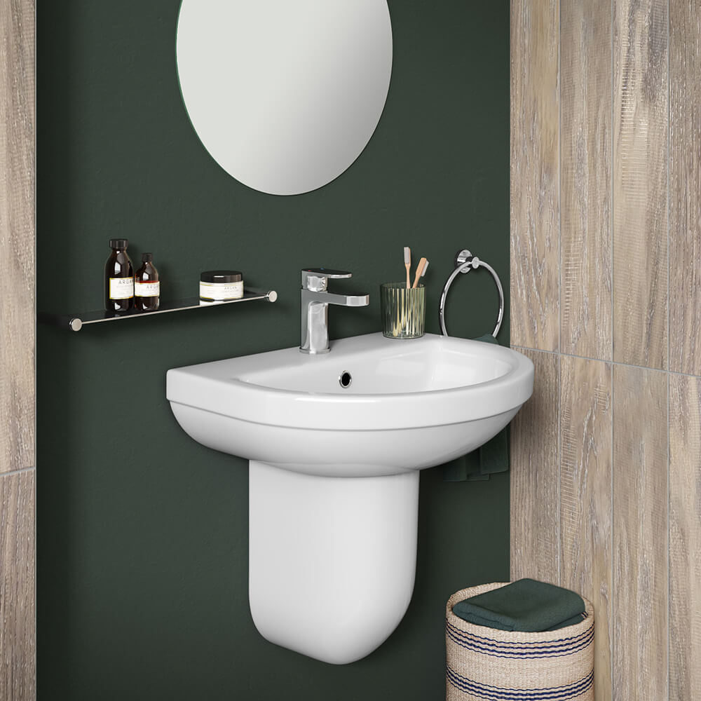Vellamo Connect 555mm Semi Pedestal & Basin