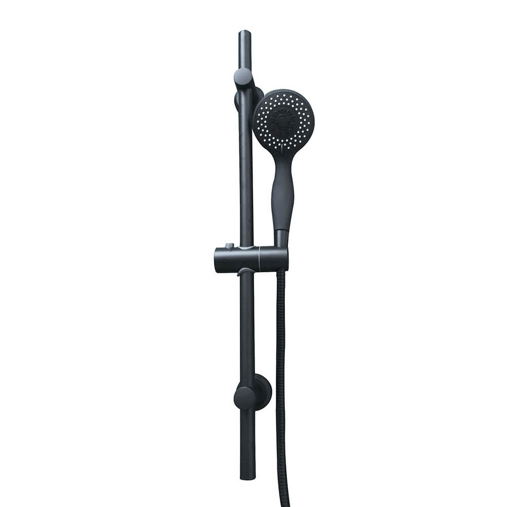 Drench Noir Matt Black Shower Retro Fit Riser Rail