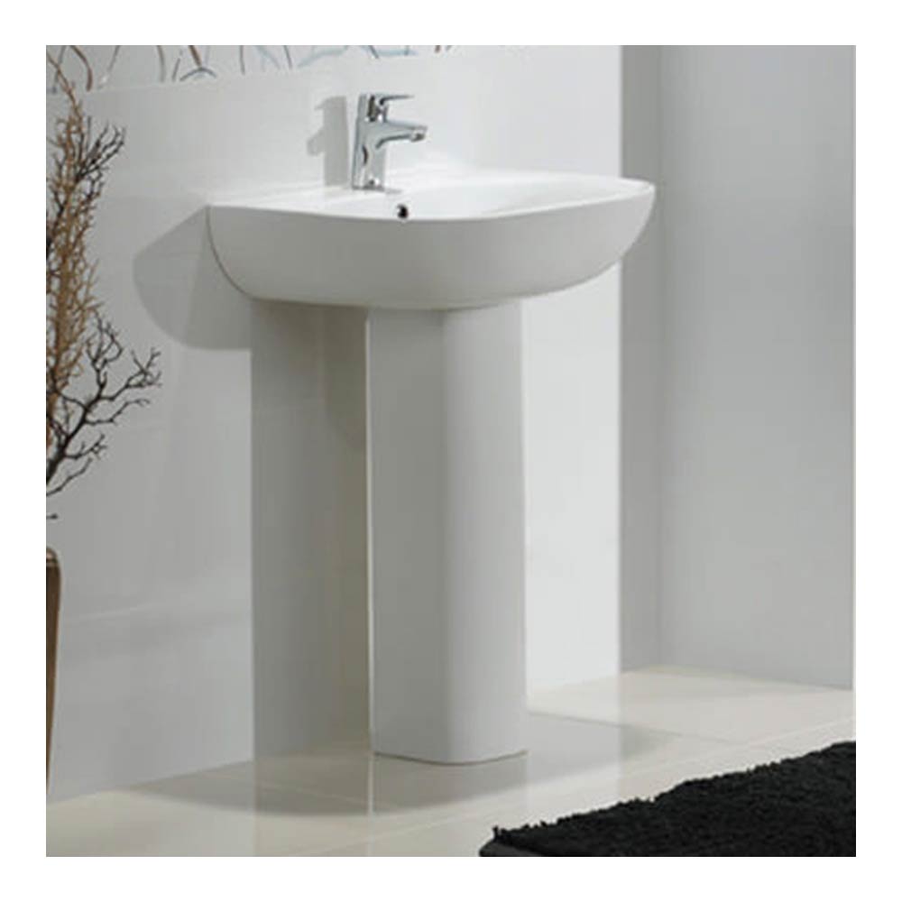 RAK Tonique 450mm 1 Tap Hole Basin with Full Pedestal