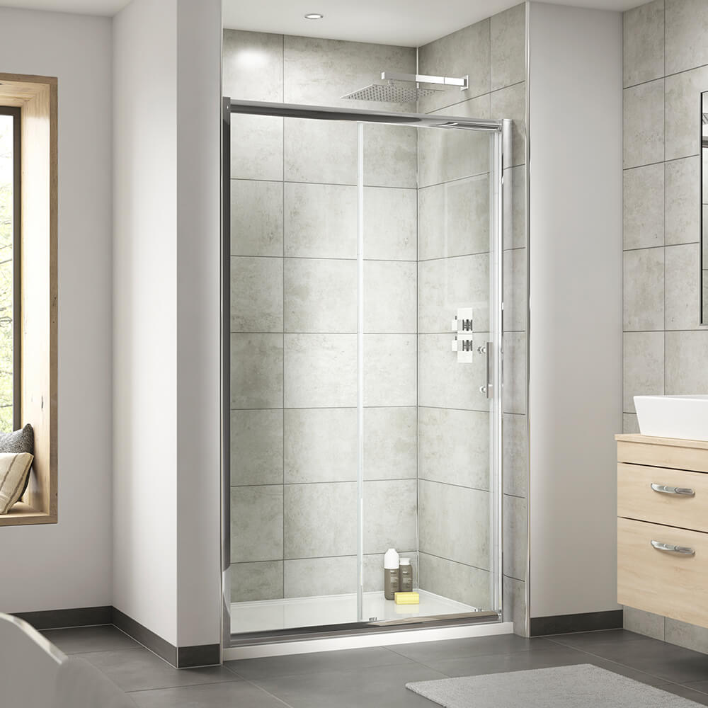 Harbour Primrose 6mm Single Sliding Shower Door & Optional Side Panel